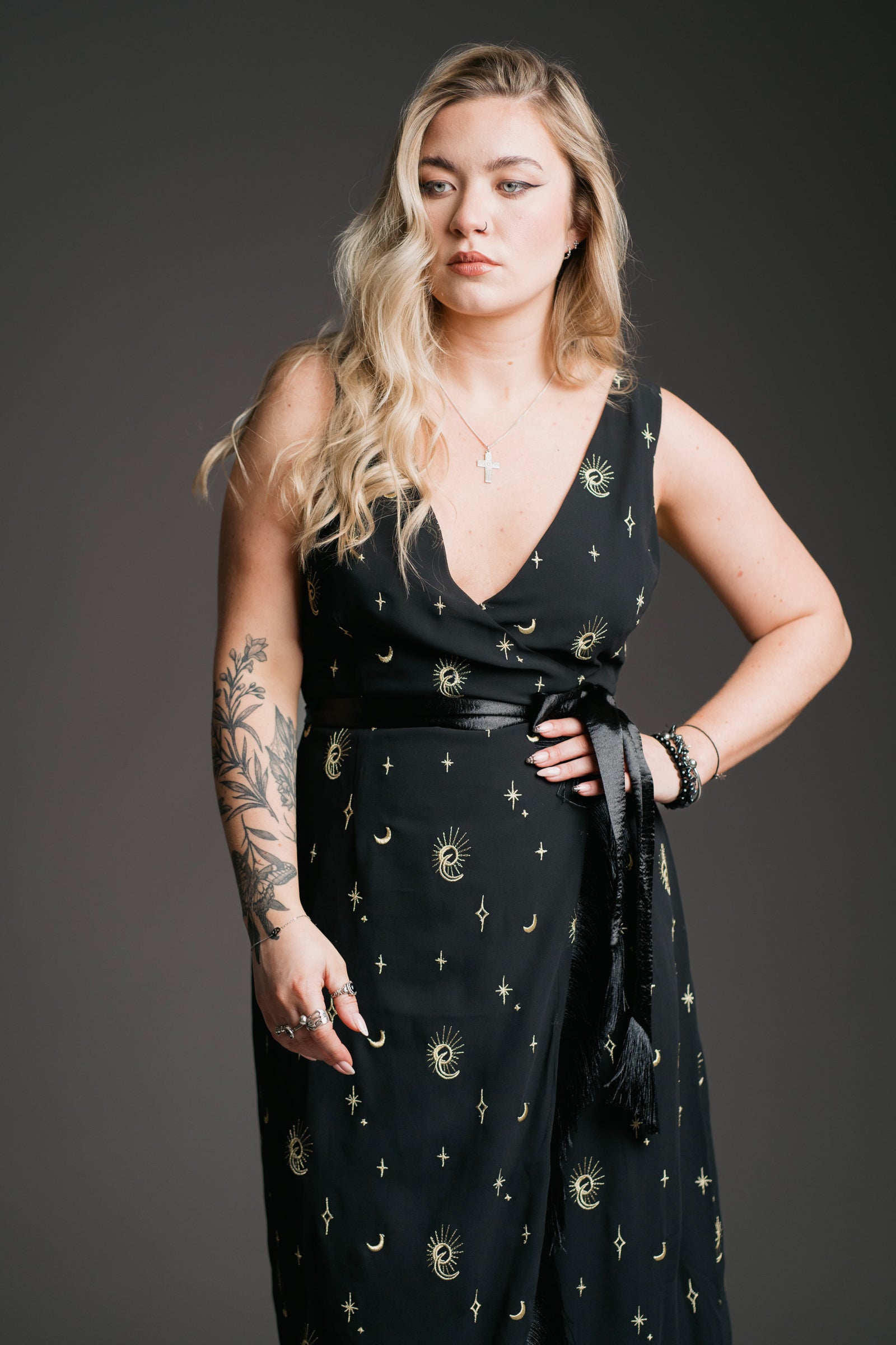 Aurora Celestial Wrap Dress
