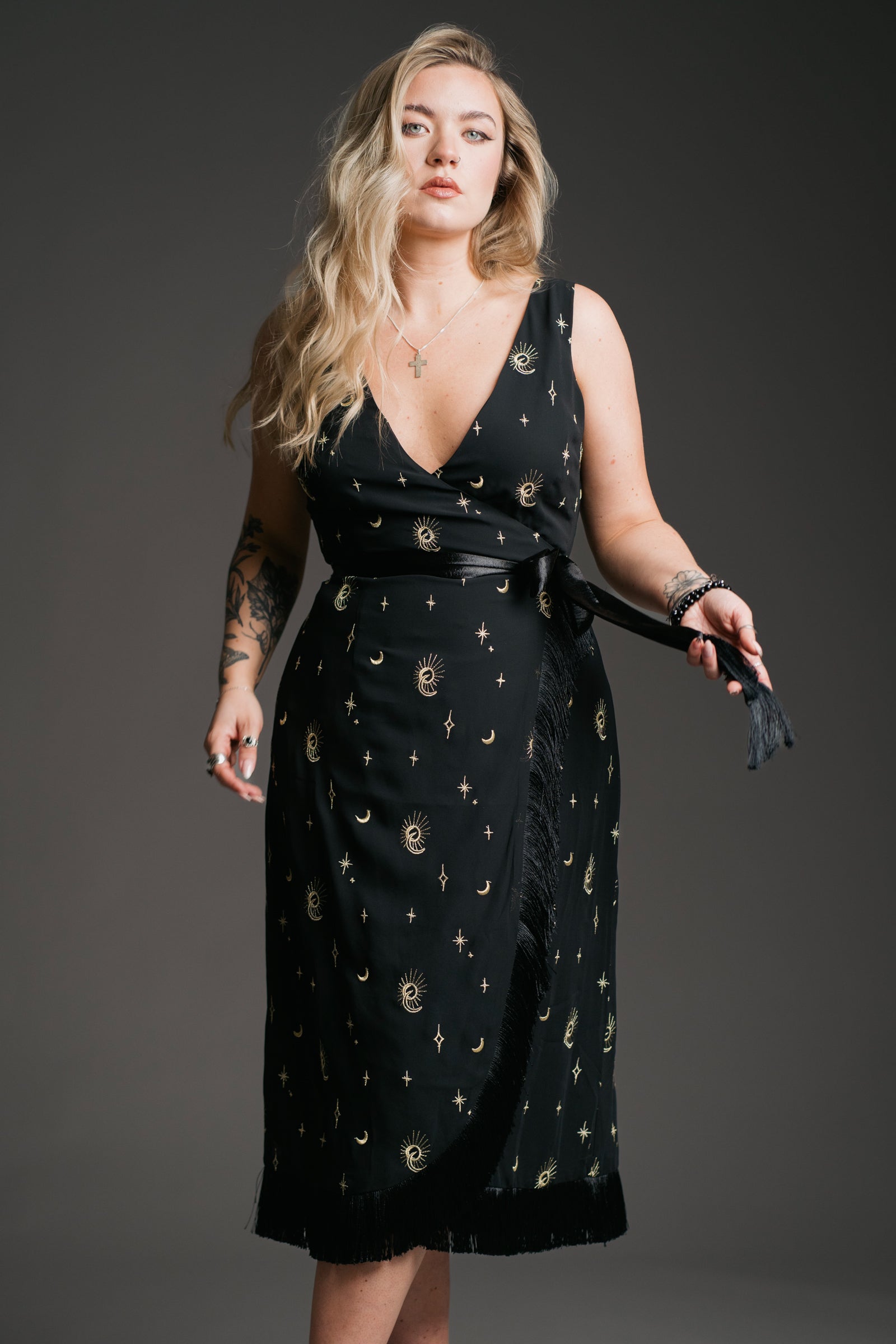 Aurora Celestial Wrap Dress
