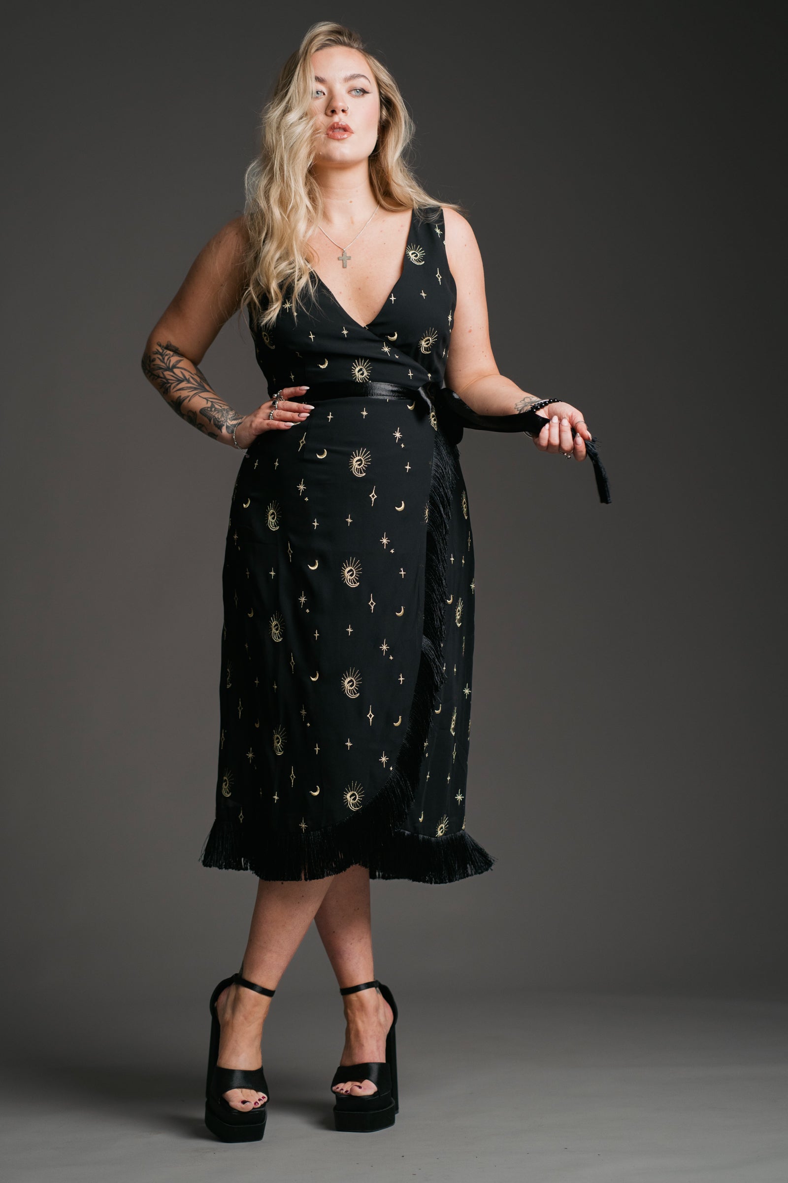 Aurora Celestial Wrap Dress