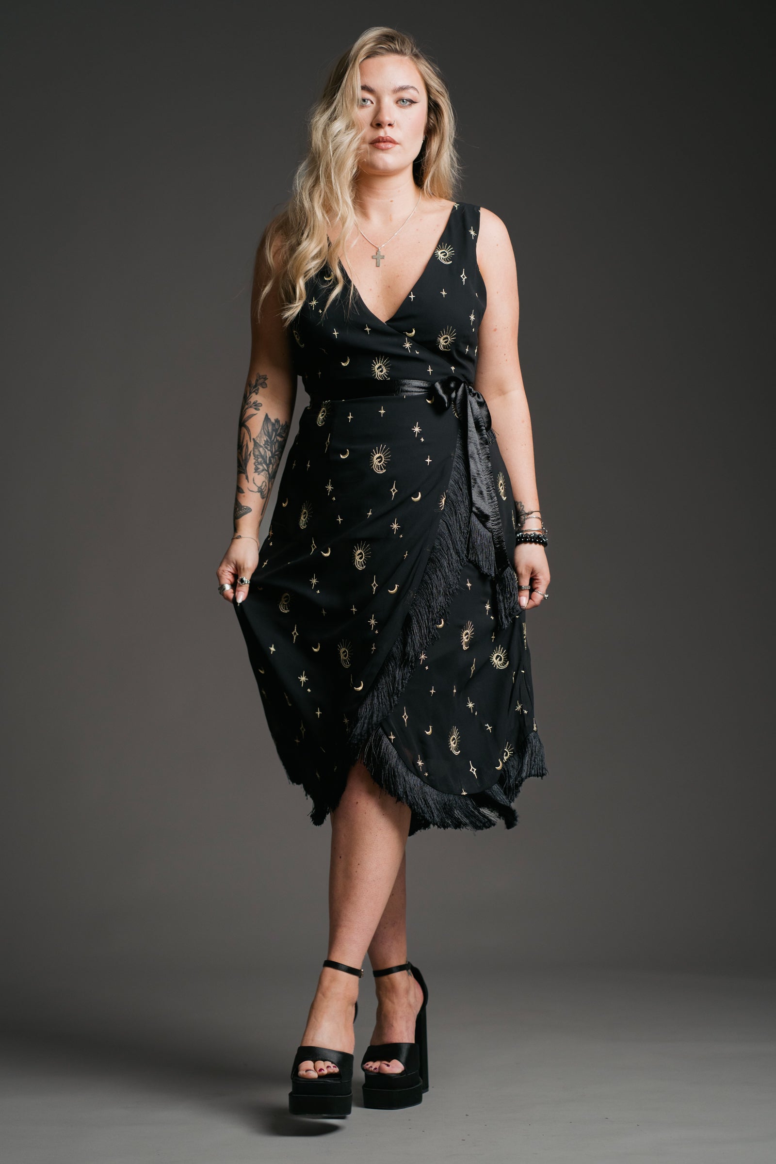 Aurora Celestial Wrap Dress