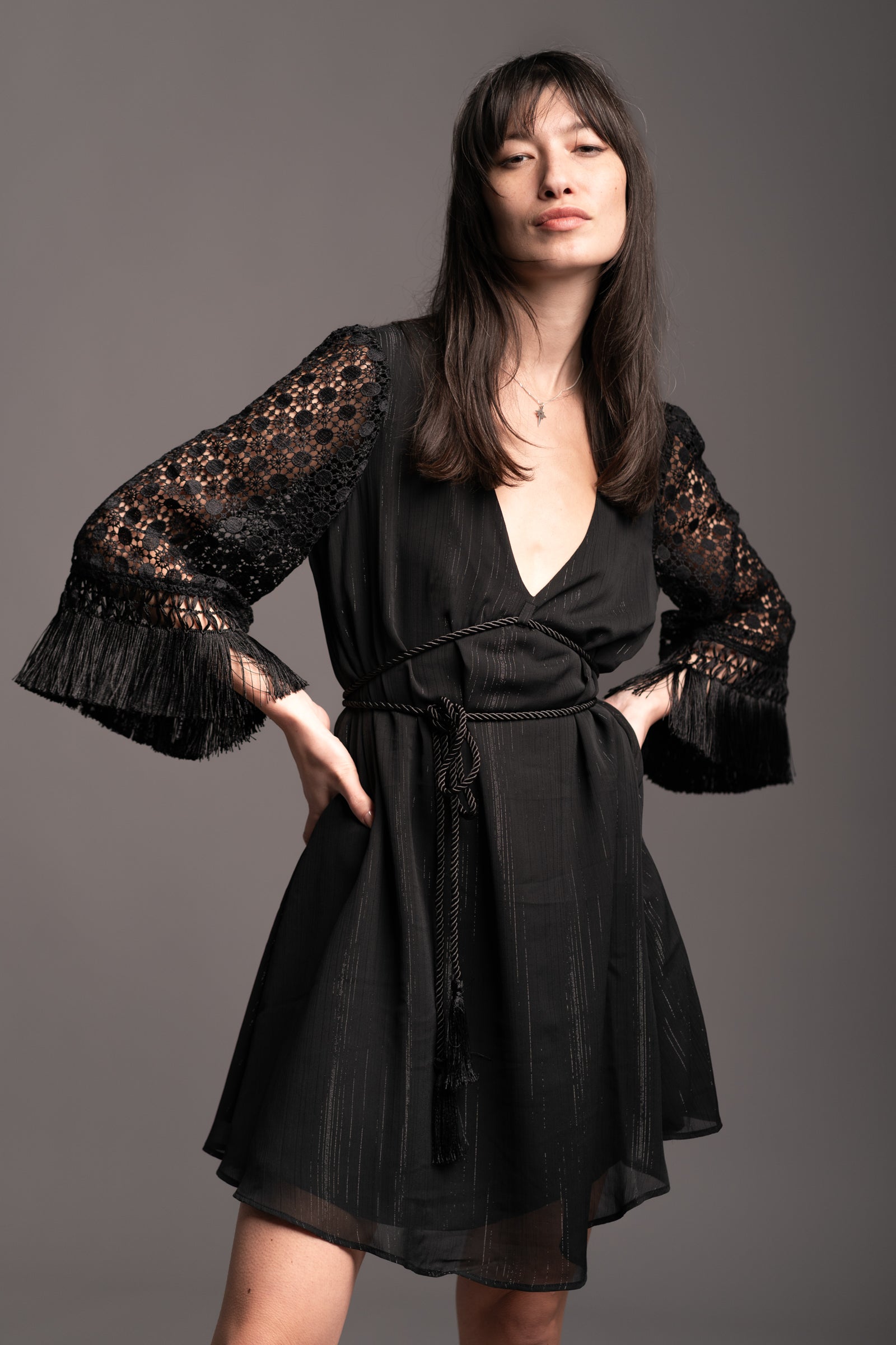 Bella Donna Black Mini Dress