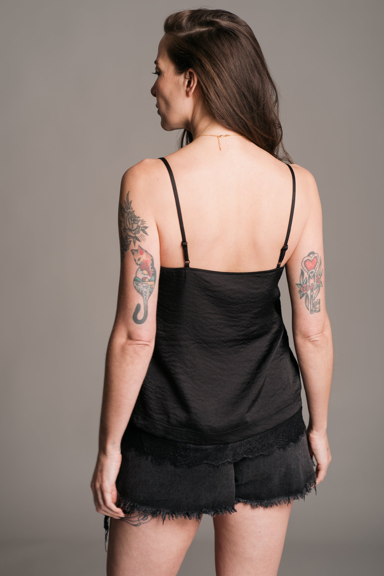 Nightbird Lace Trim Cami Top