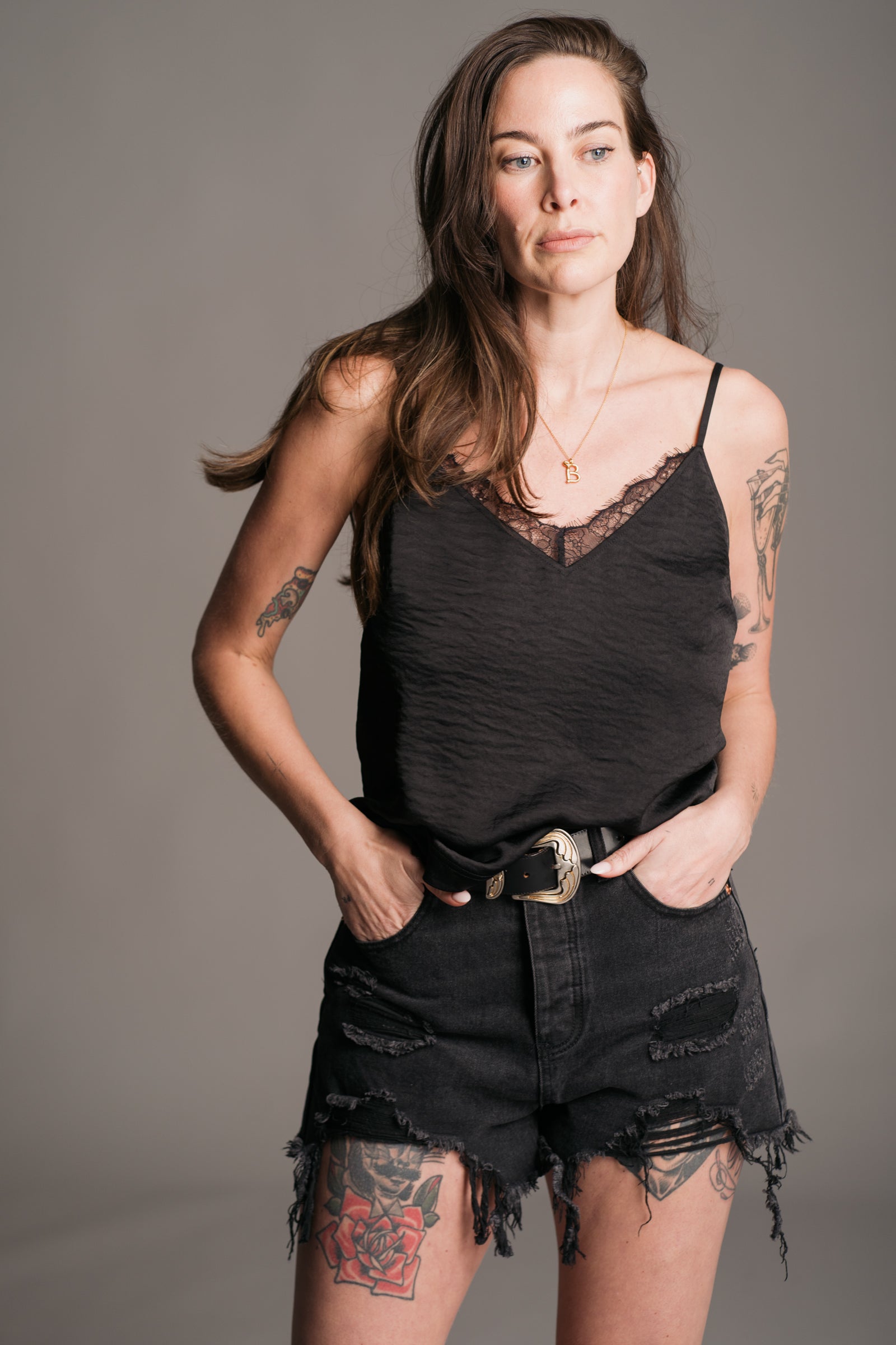 Nightbird Lace Trim Cami Top