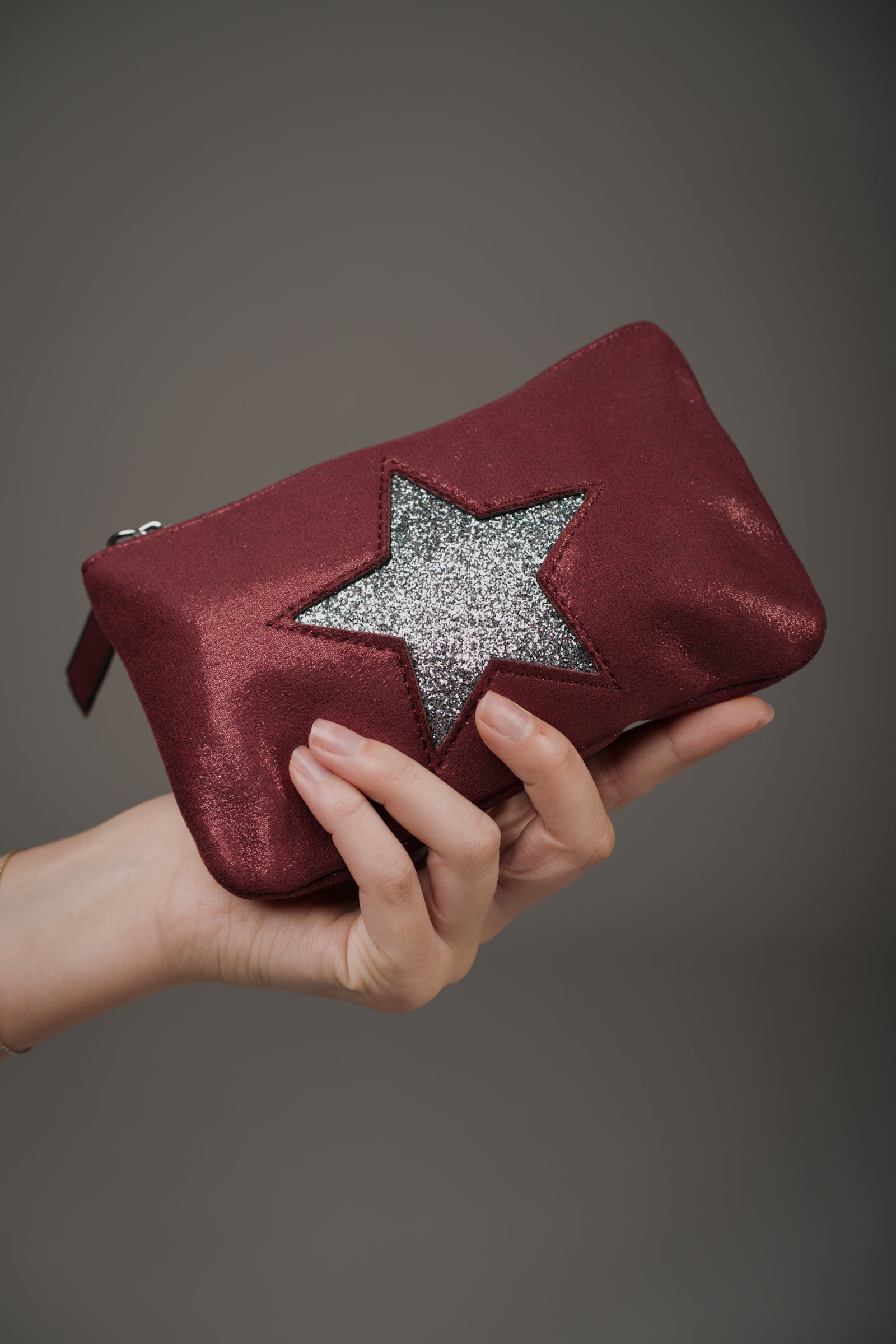 Burgundy Star Pouch