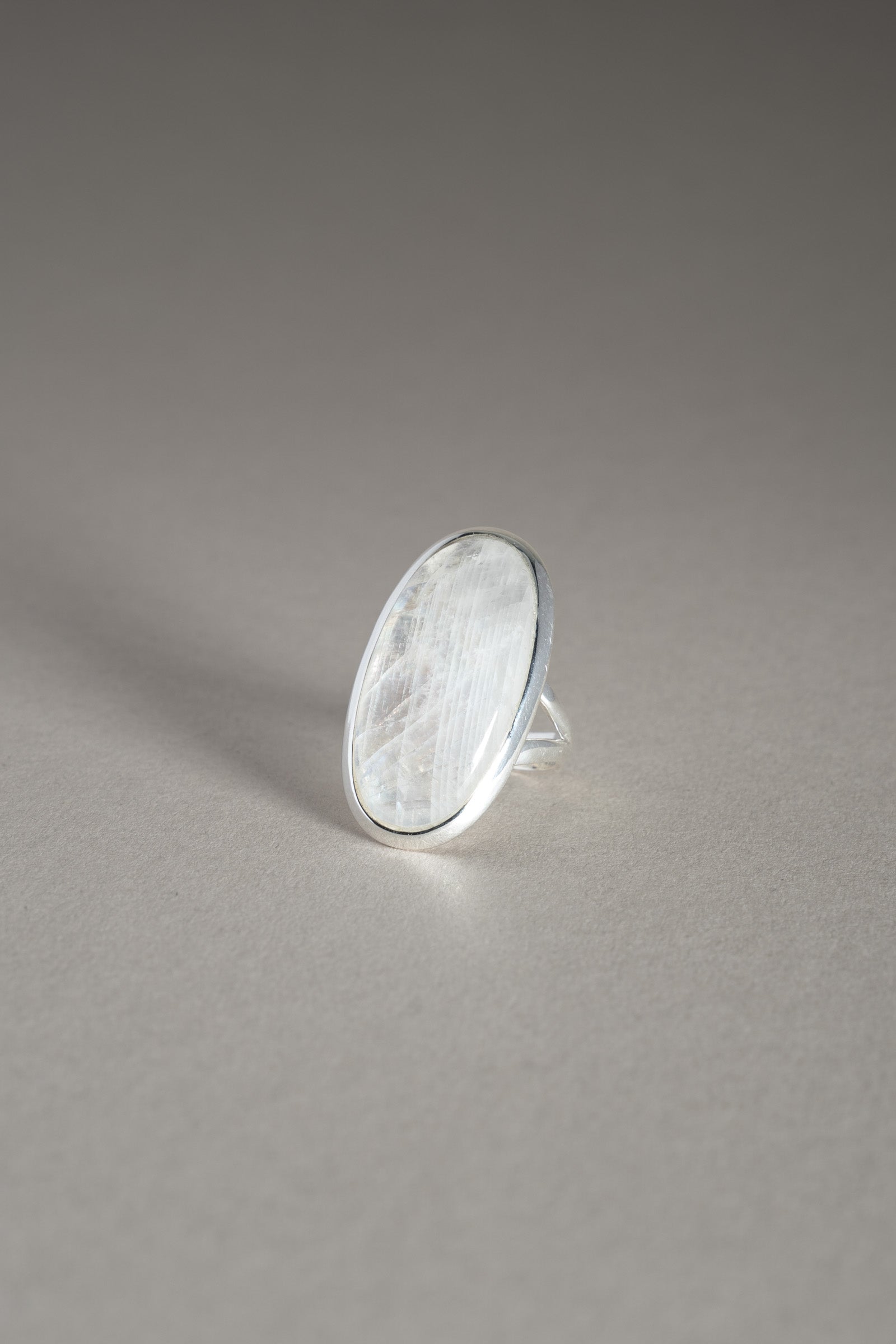 Sterling Silver Oval Moonstone Ring