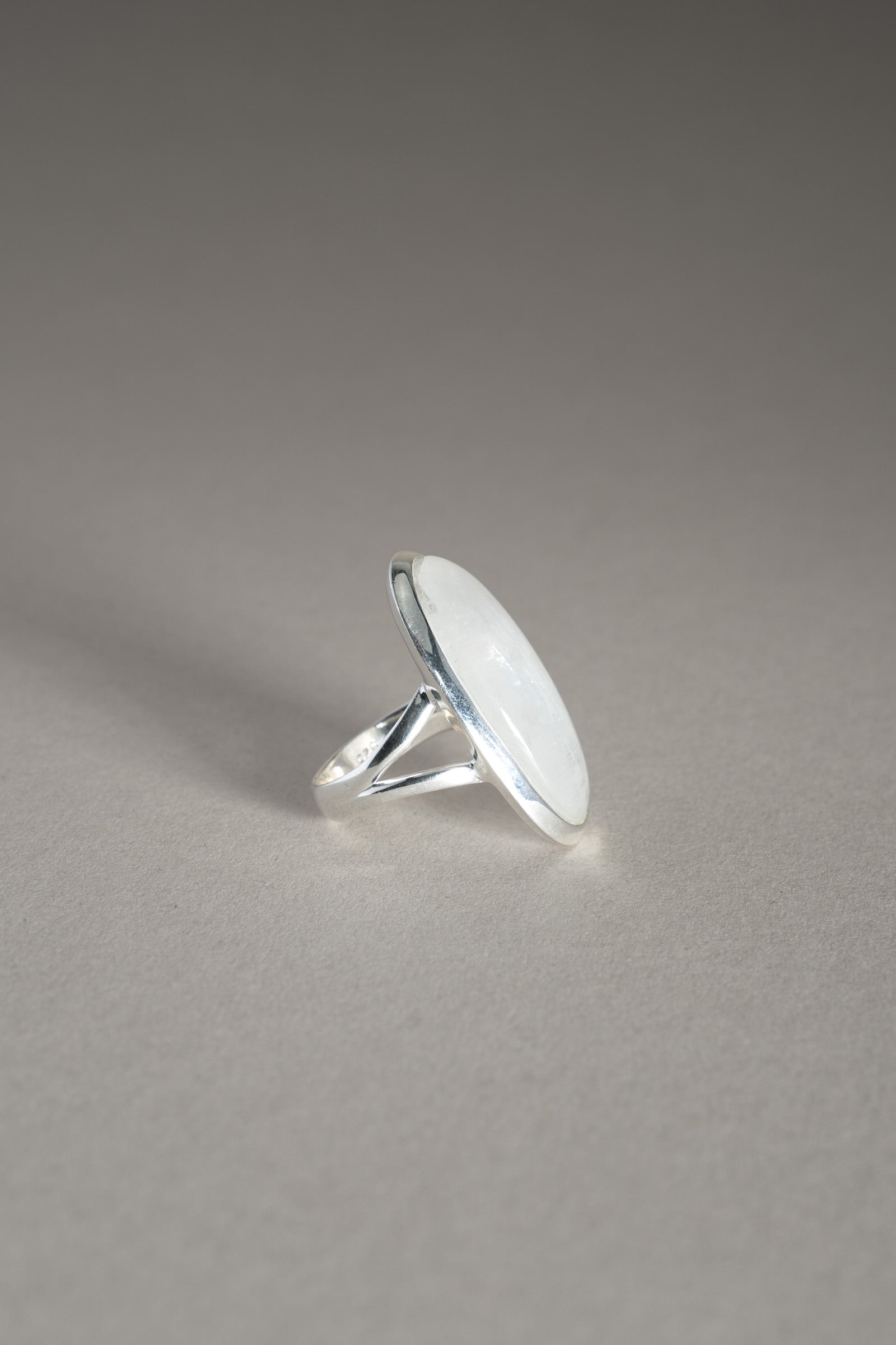 Sterling Silver Oval Moonstone Ring