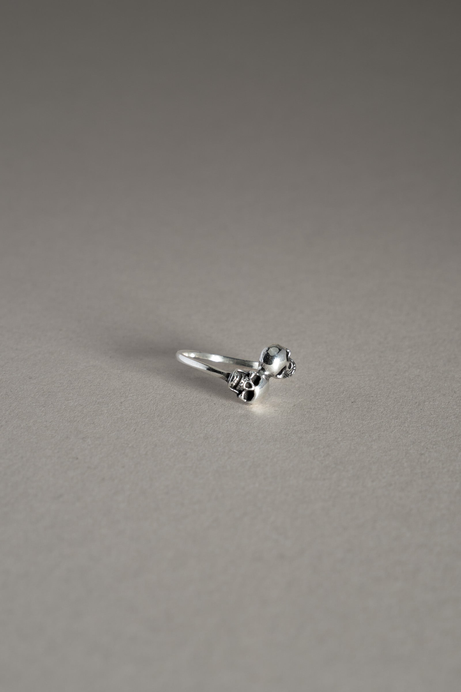 Sterling Silver Double Skull Ring