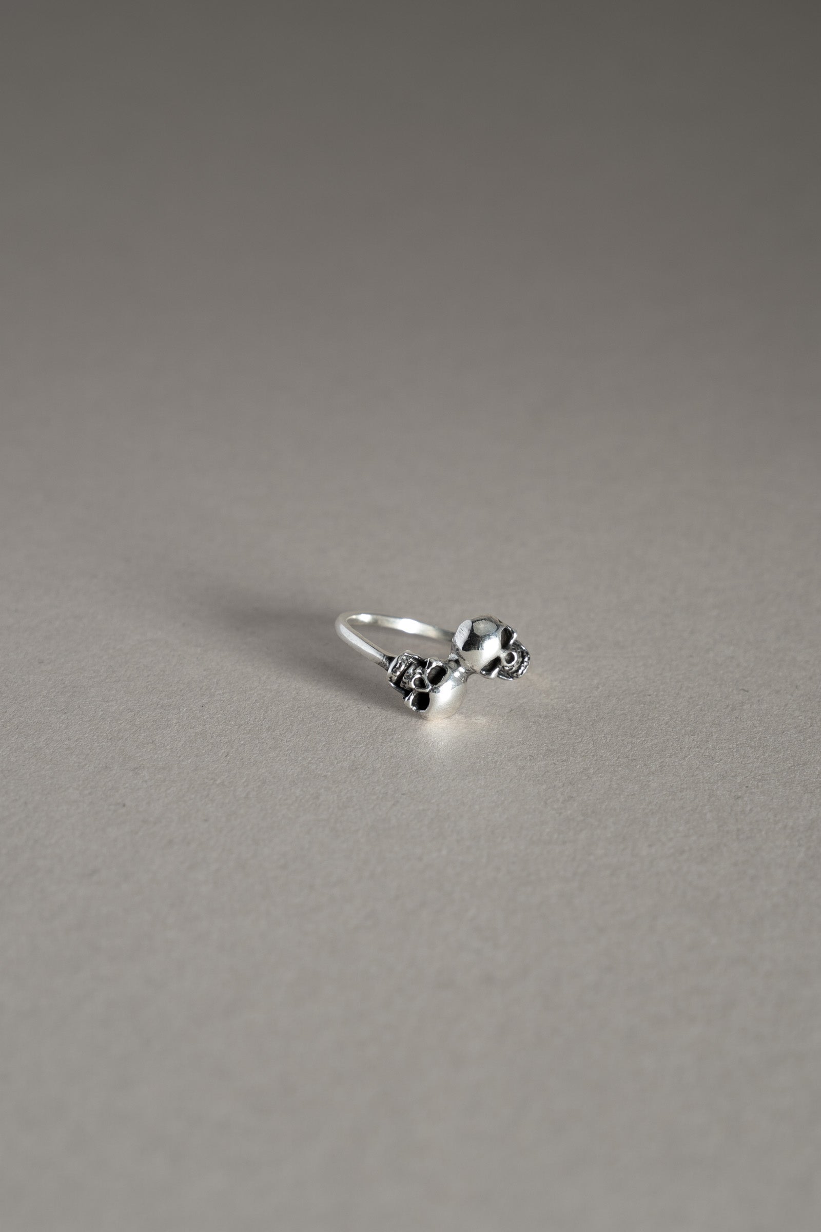 Sterling Silver Double Skull Ring