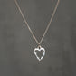 Sterling Silver Barbed Wire Heart Pendant