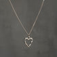 Sterling Silver Barbed Wire Heart Pendant