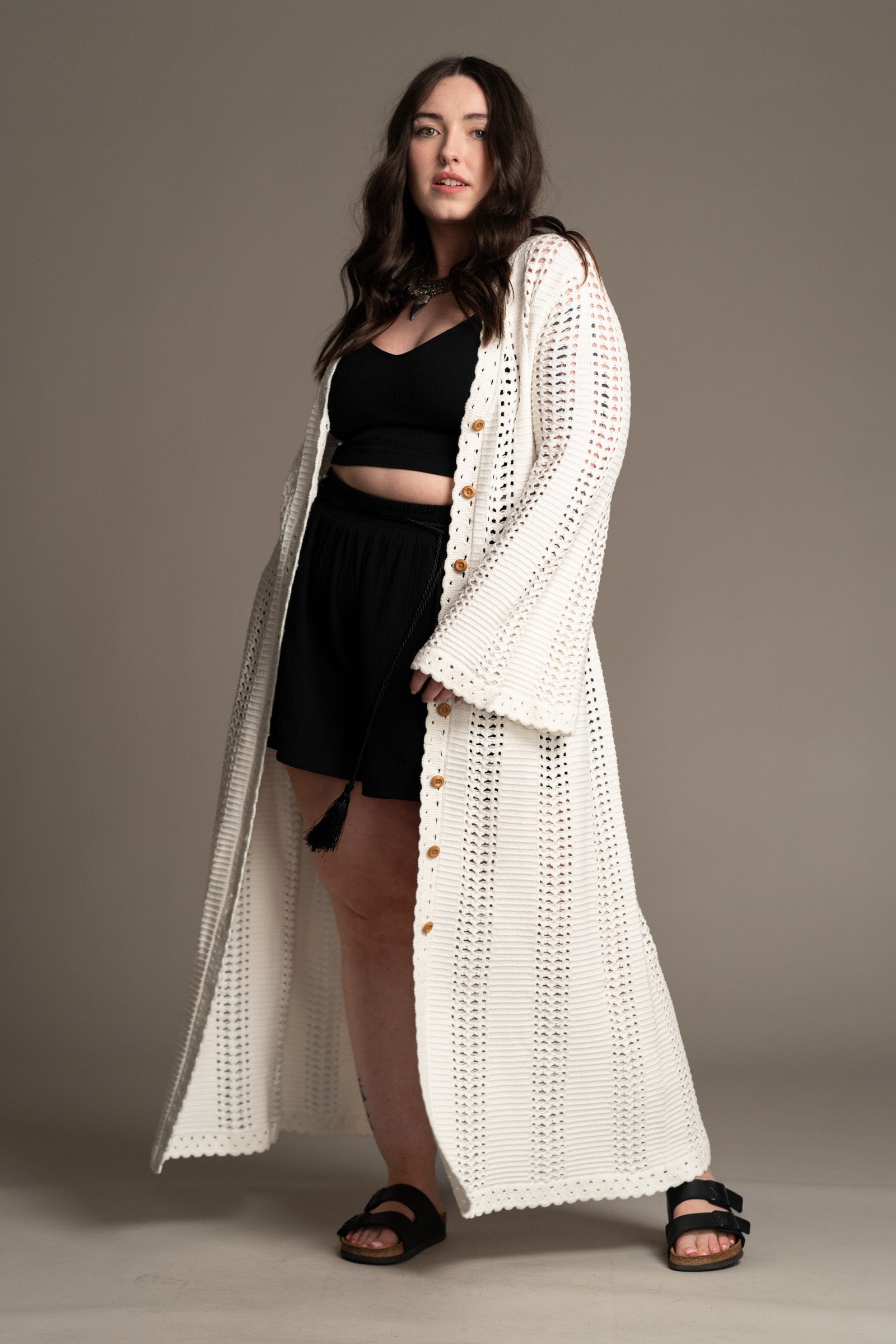 Marianne Ivory Knitted Maxi Dress