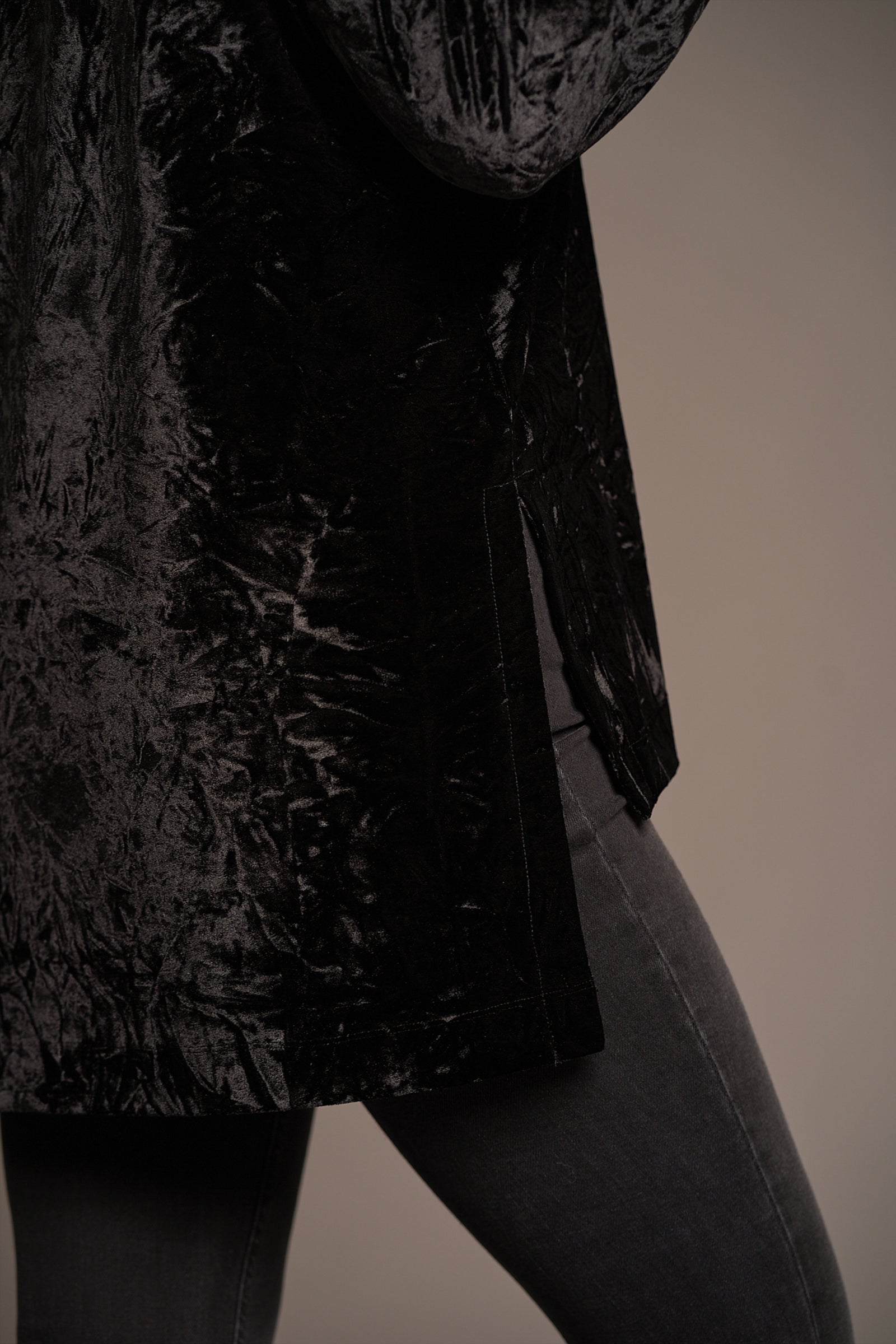 Dylan Black Crushed Velvet Tee