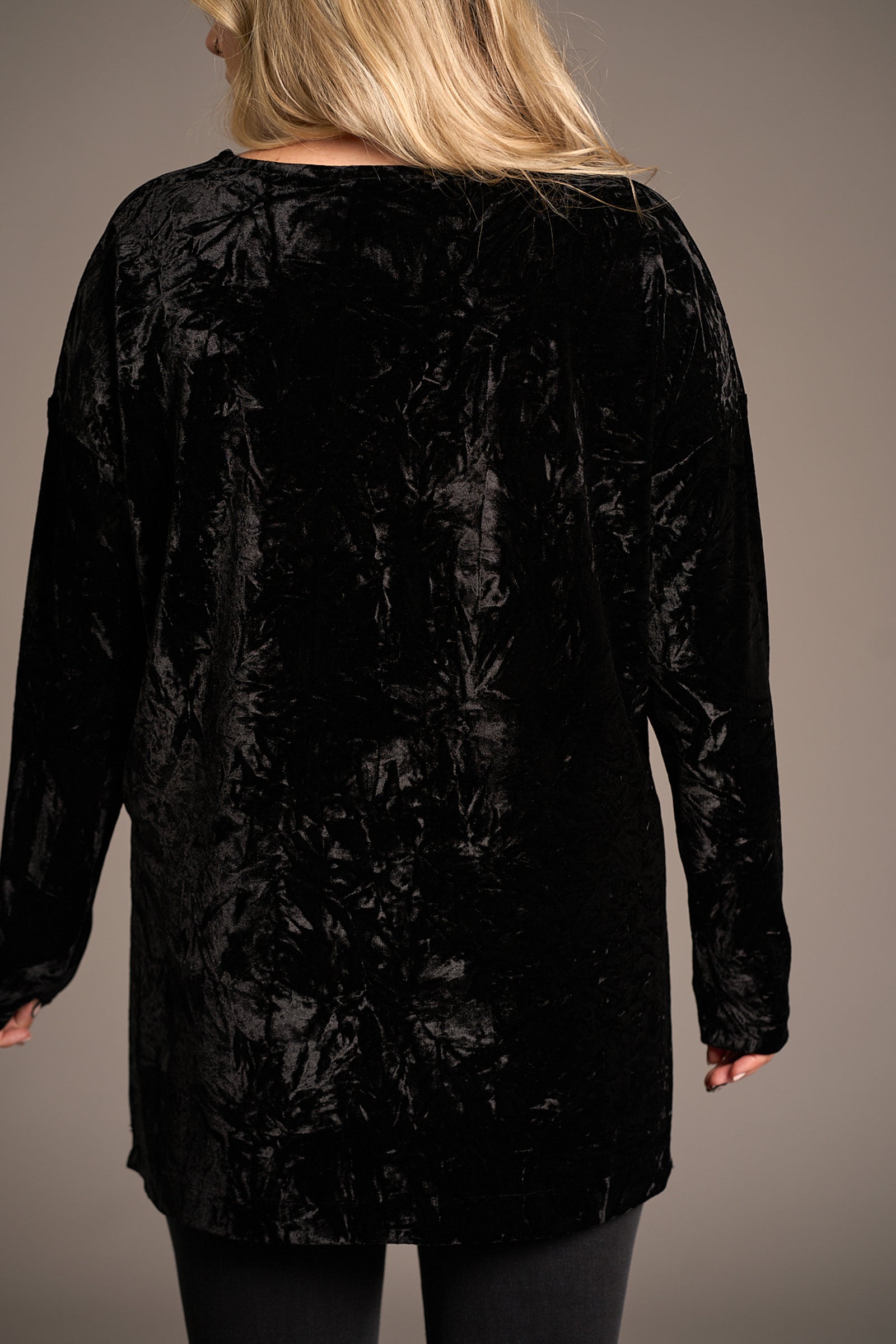 Dylan Black Crushed Velvet Tee