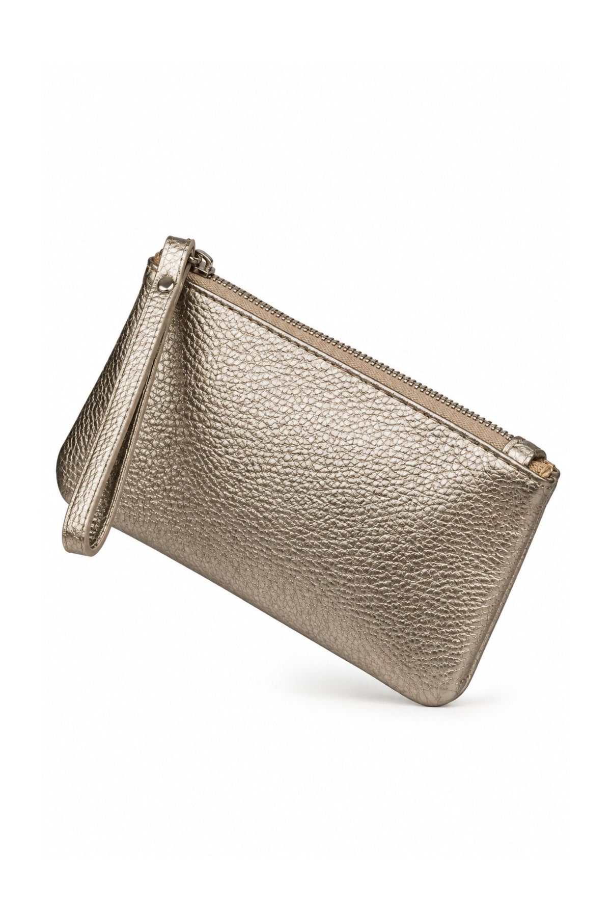 Gunmetal Faux Leather Purse