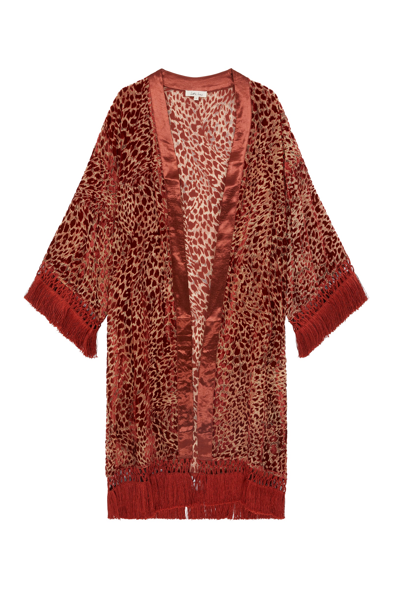 Heartbreaker Rust Devore Kimono