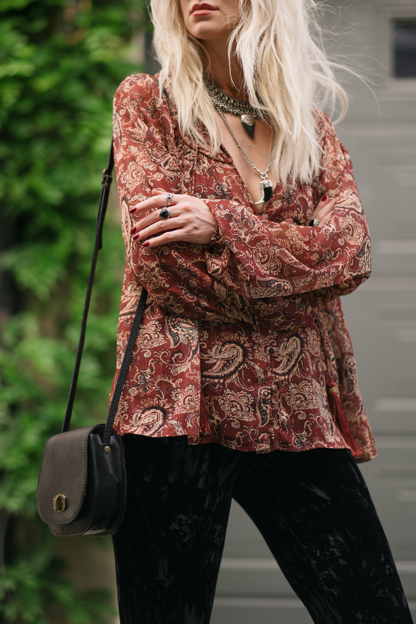 Joni Genuine Leather Saddle Bag