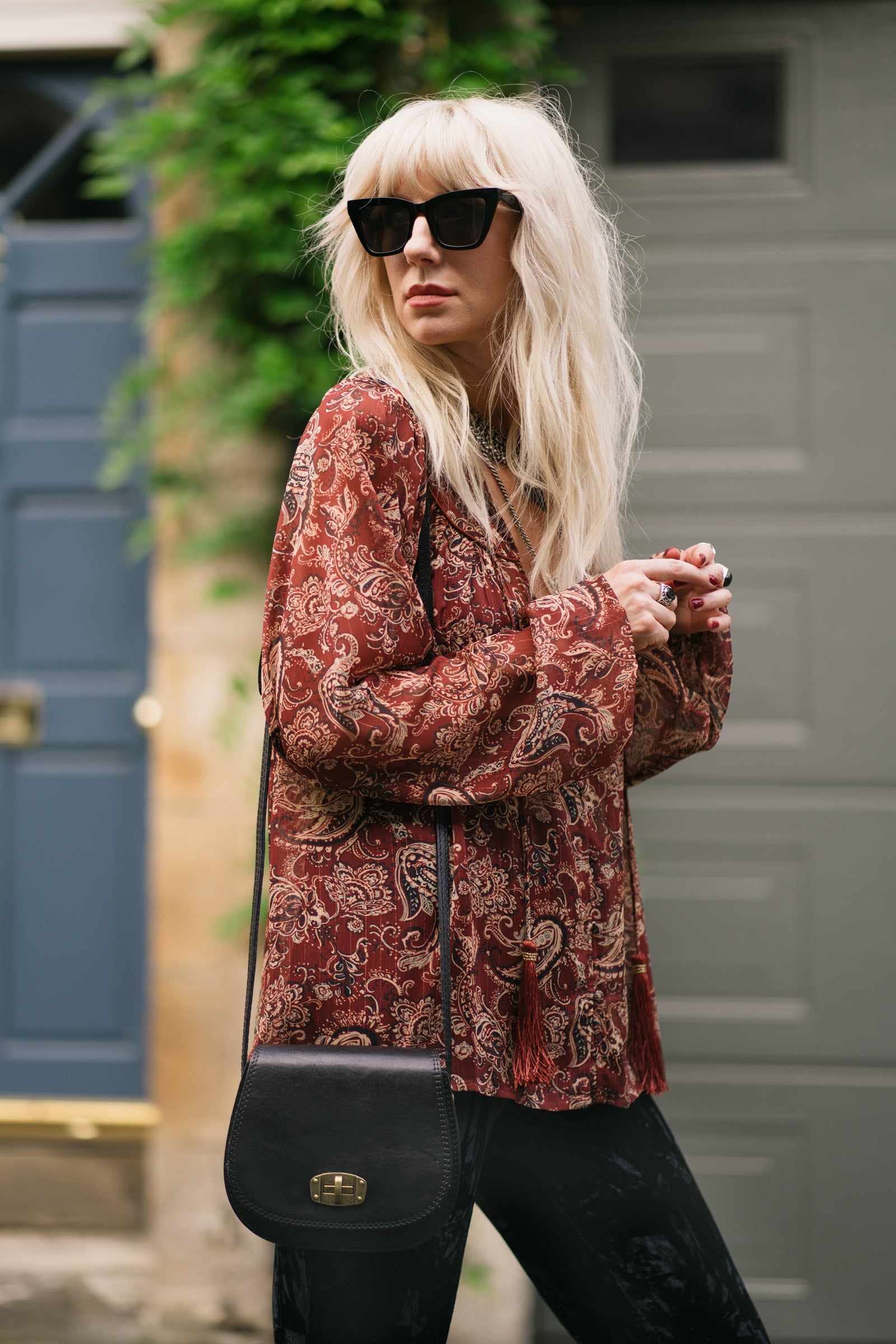 Joni Genuine Leather Saddle Bag