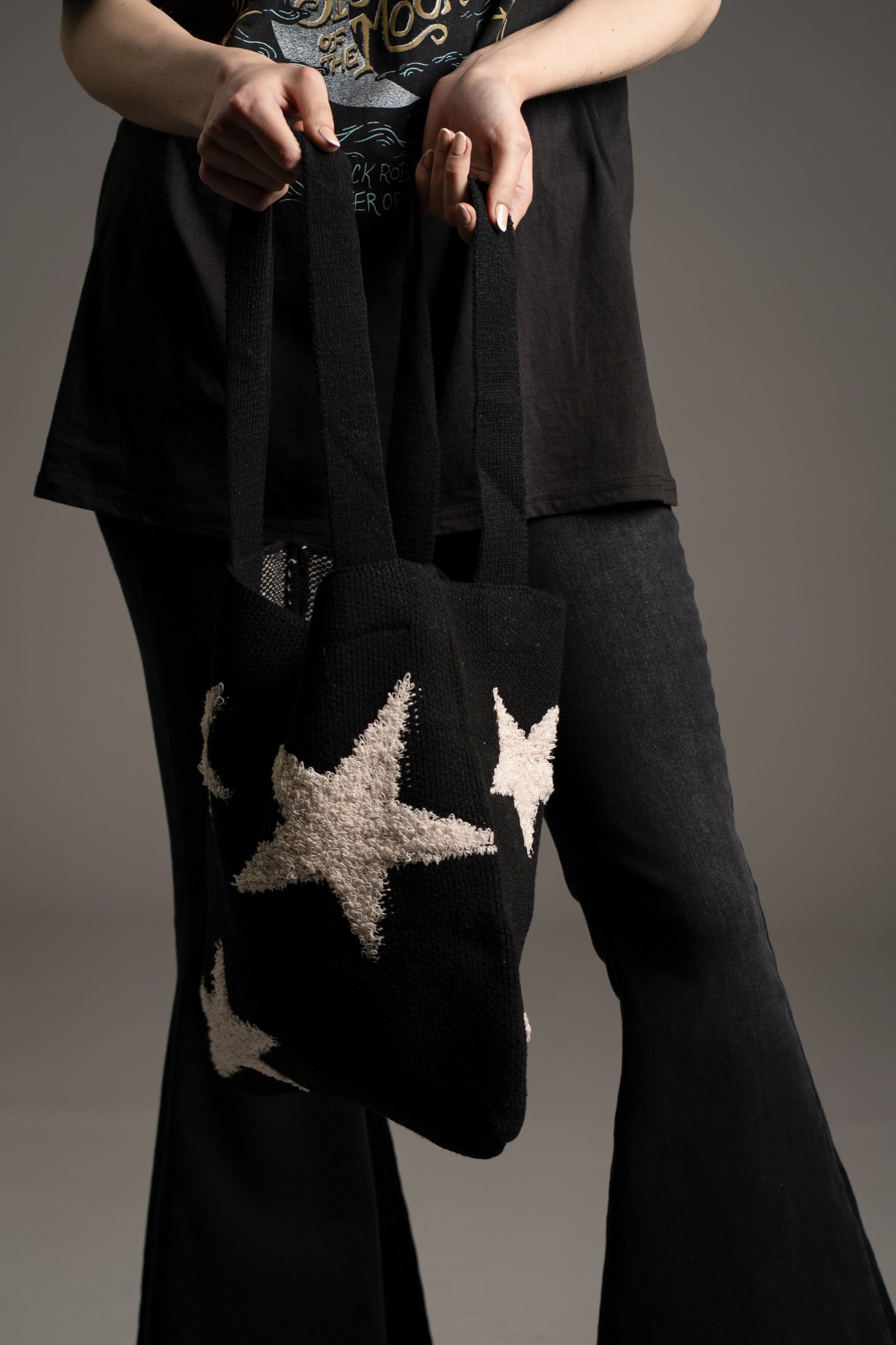 Knitted Star Tote Bag