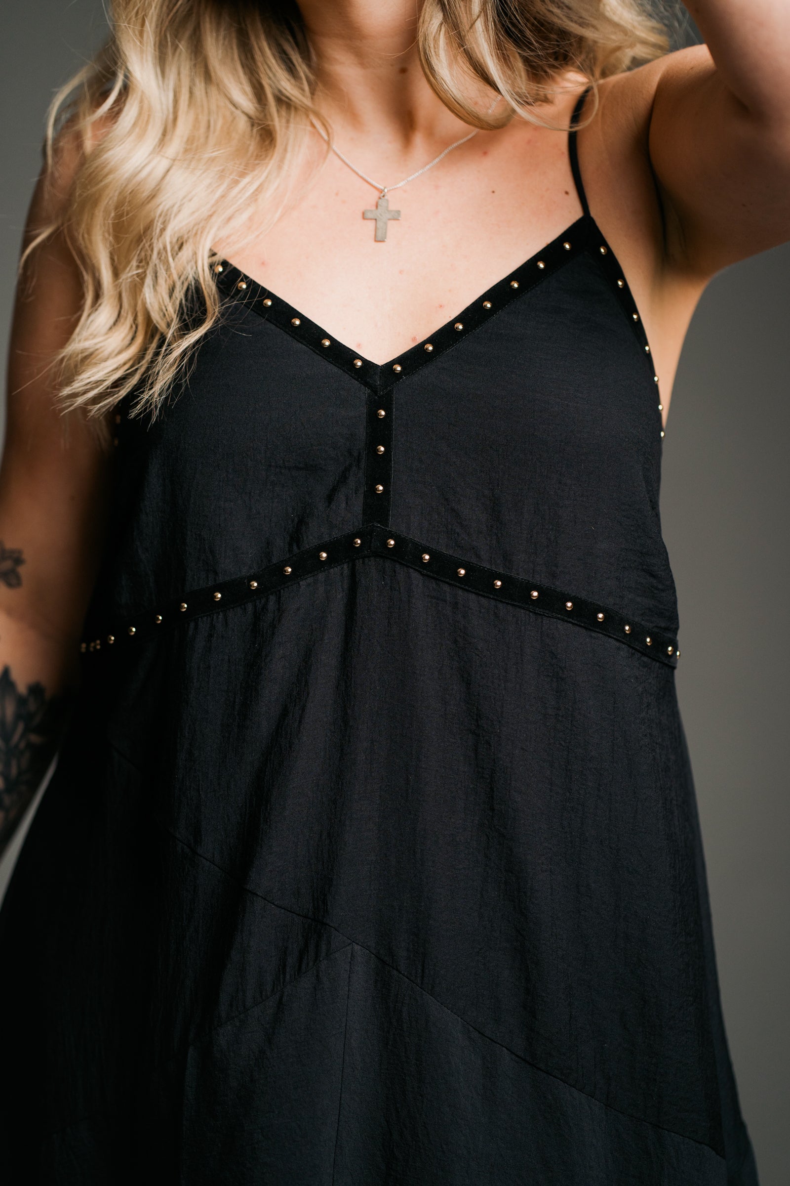 Landslide Studded Slip Dress