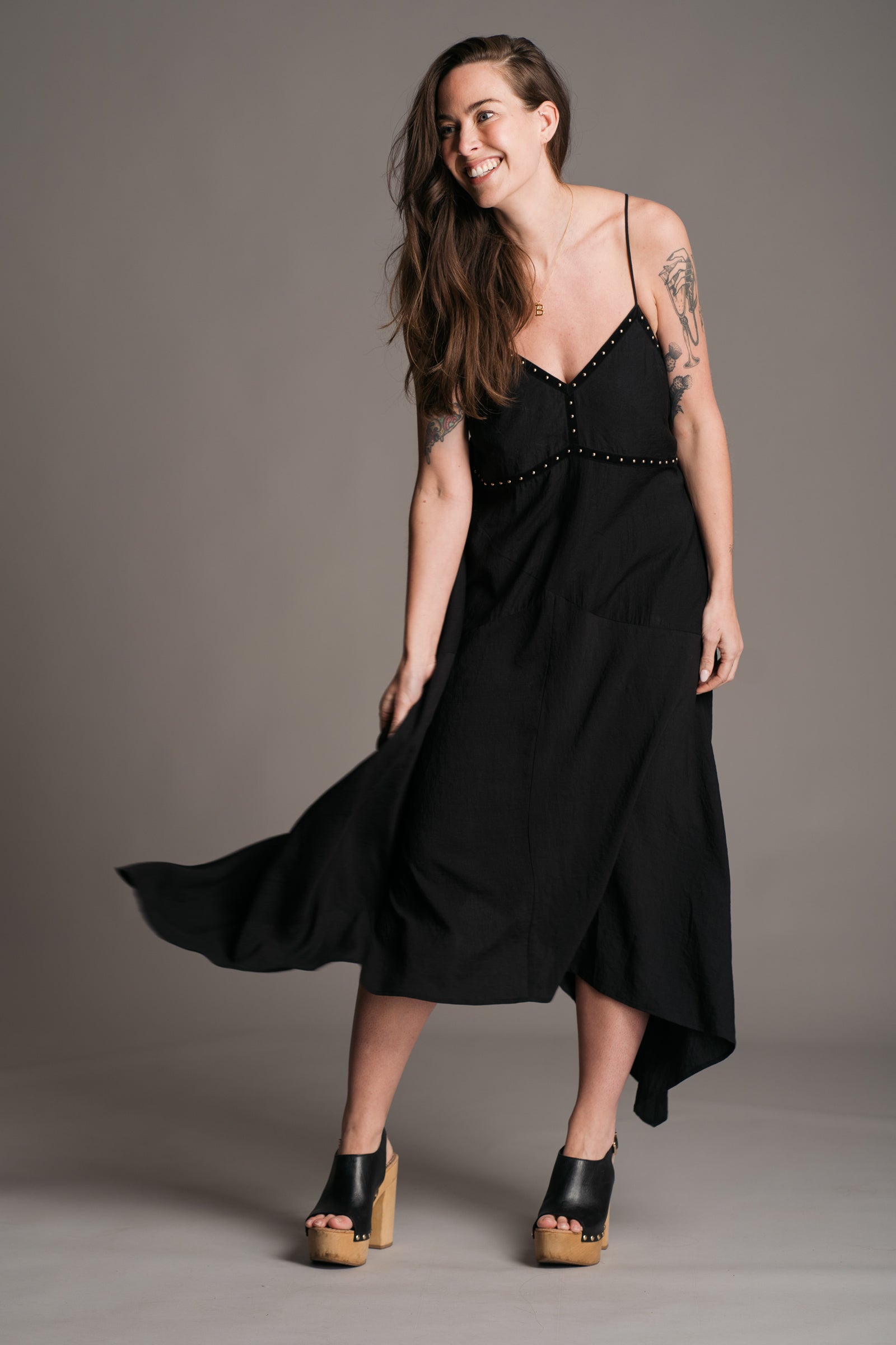 Landslide Studded Slip Dress