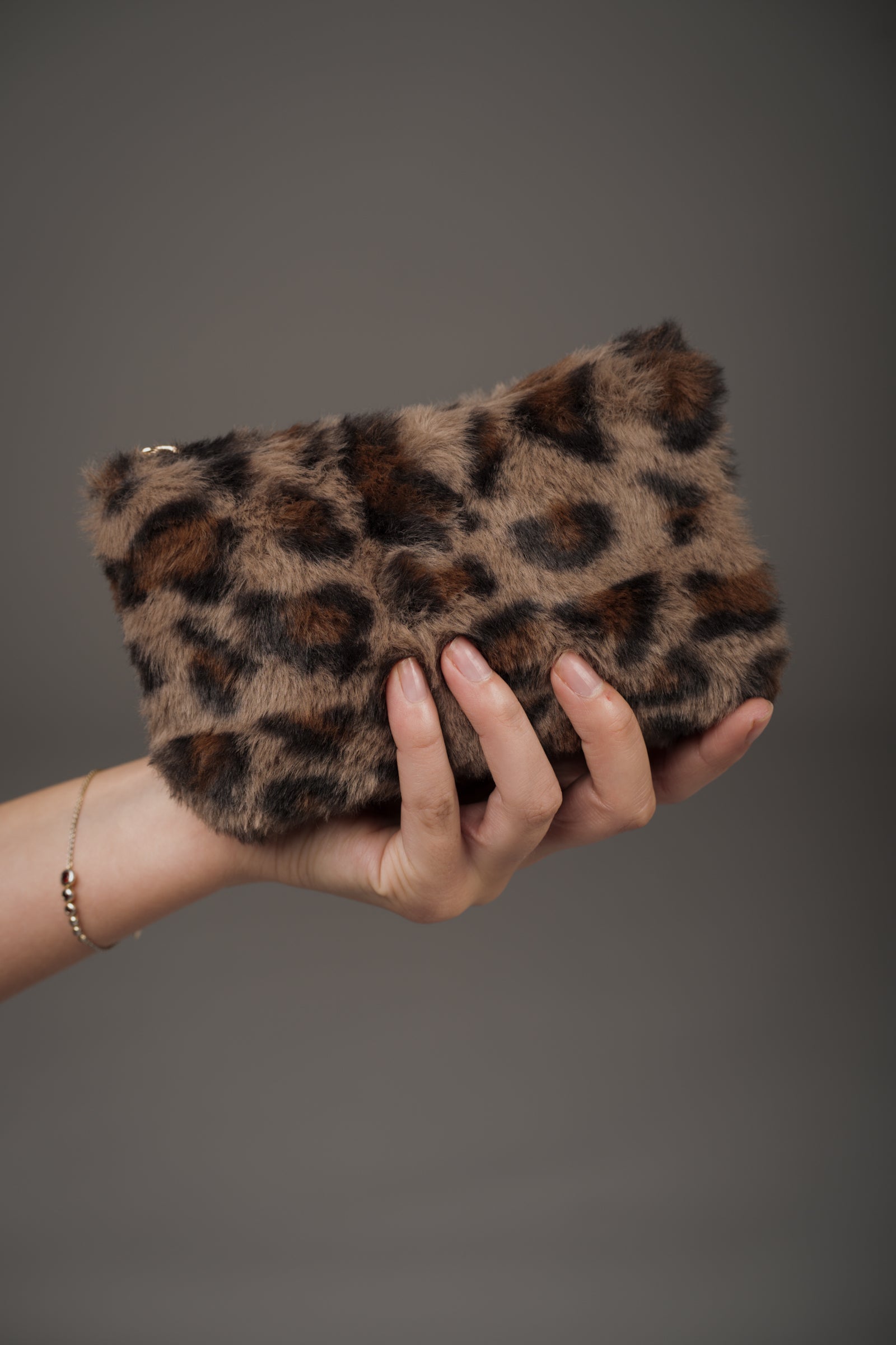 Leopard Faux Fur Purse