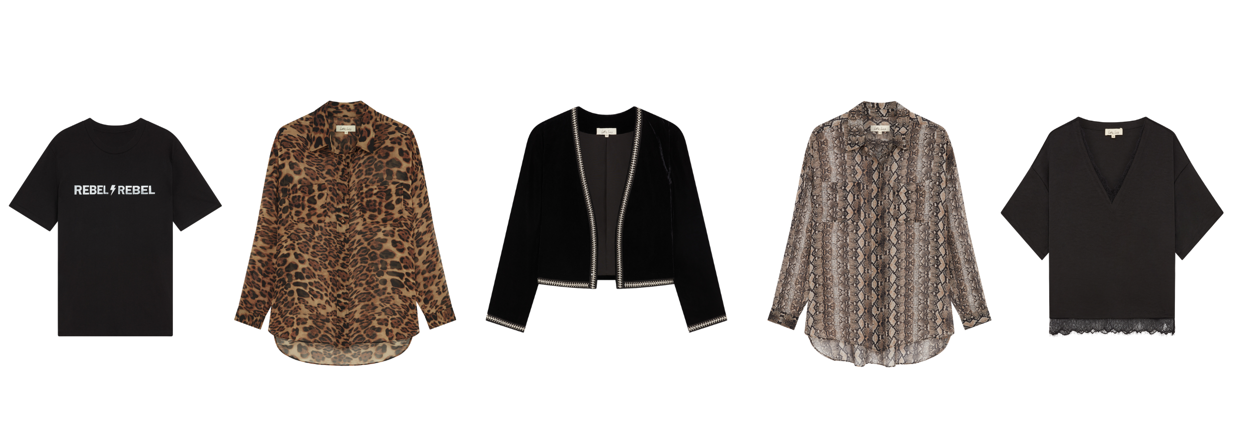 5 of the 10 pieces for 10 years Little Lies Birthday Collection. Animal print, lace, studs statement Rock n Roll Style.