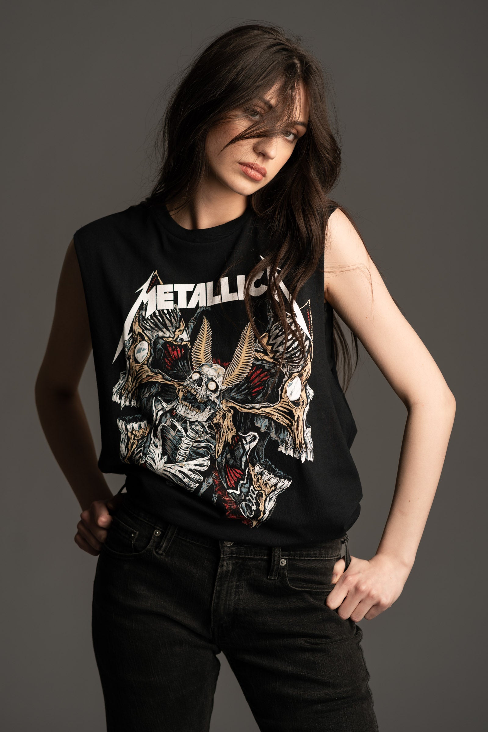 Metallica Skull Moth Band Vest