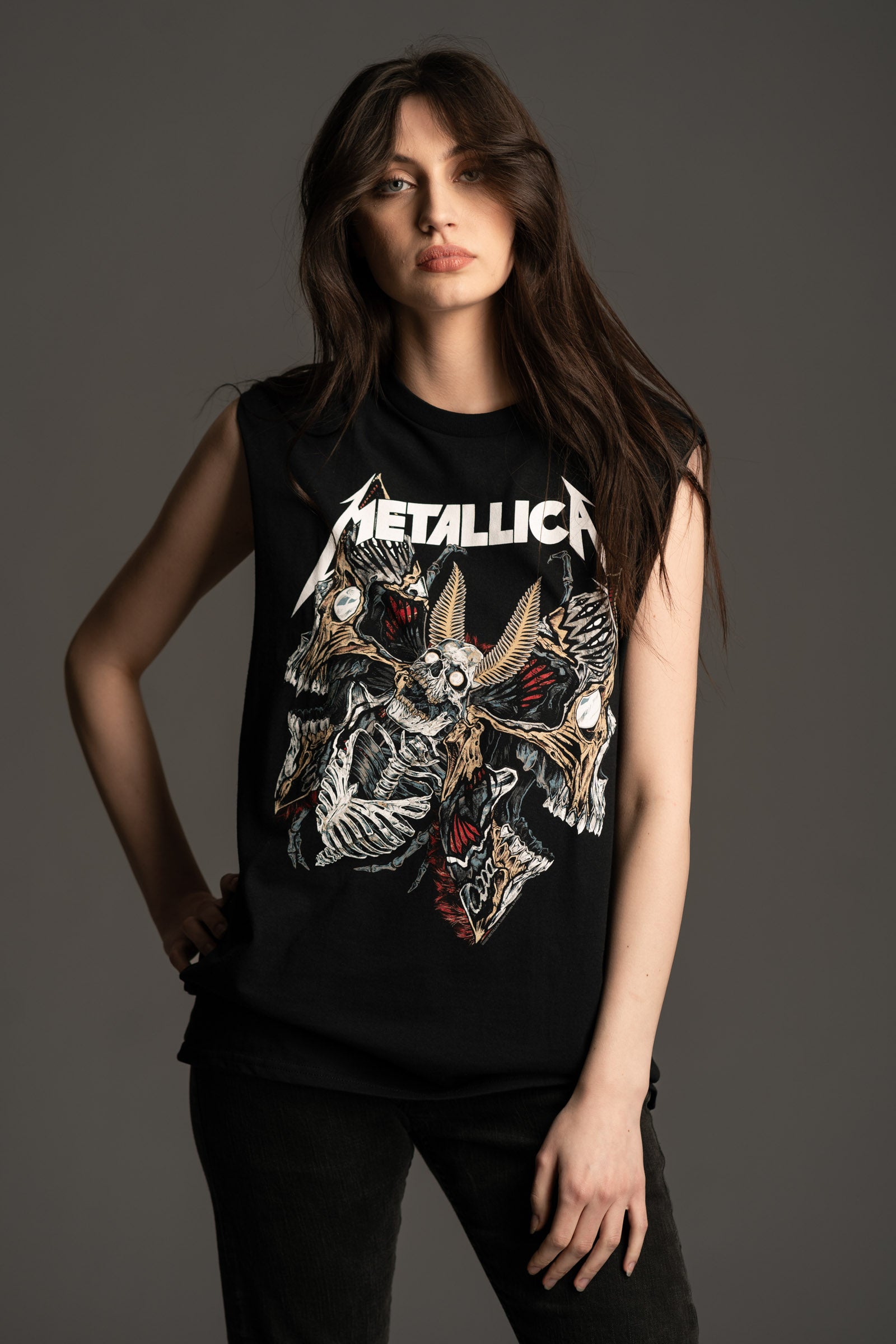 Metallica Skull Moth Band Vest