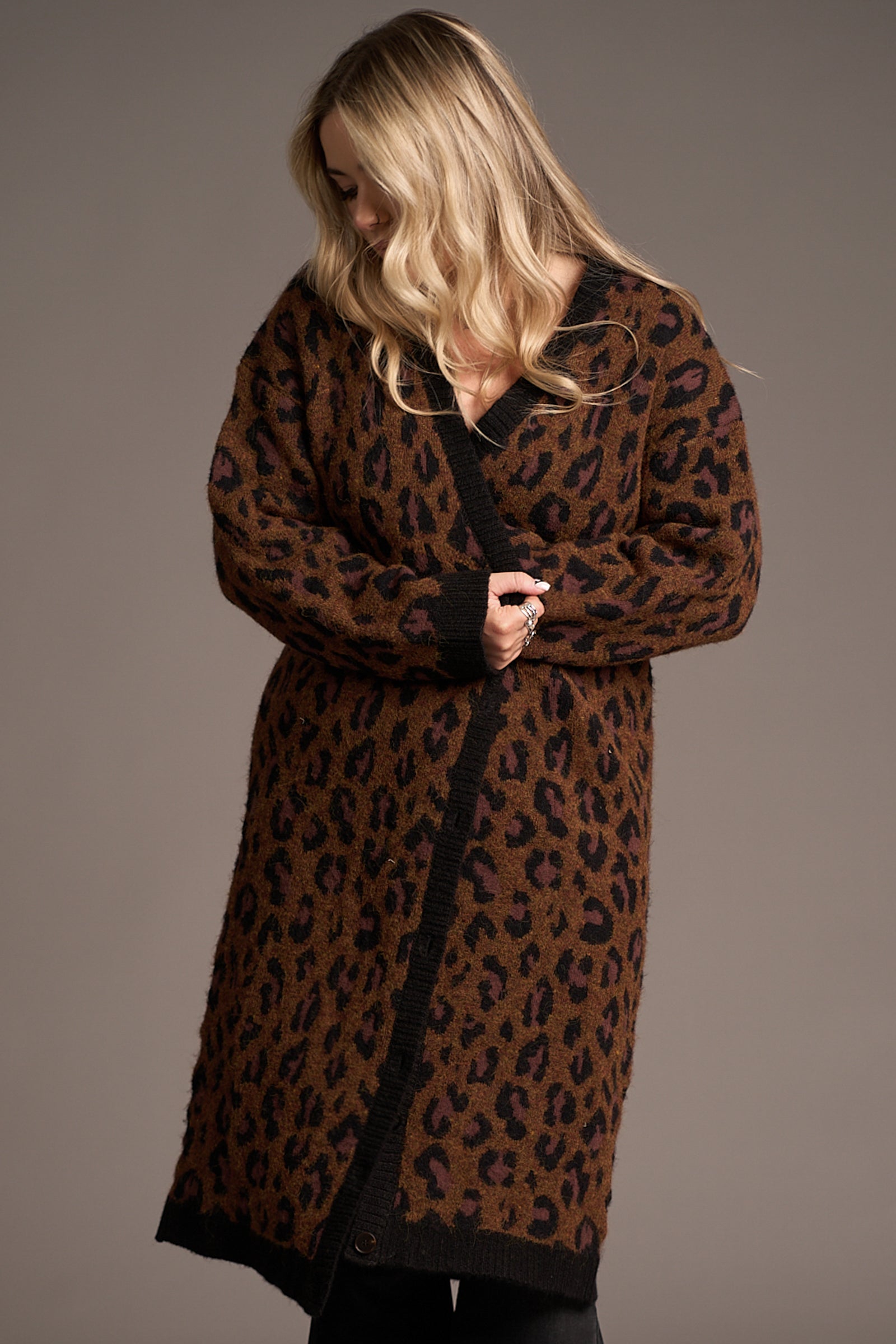 Love Bites Leopard Knit Cardigan