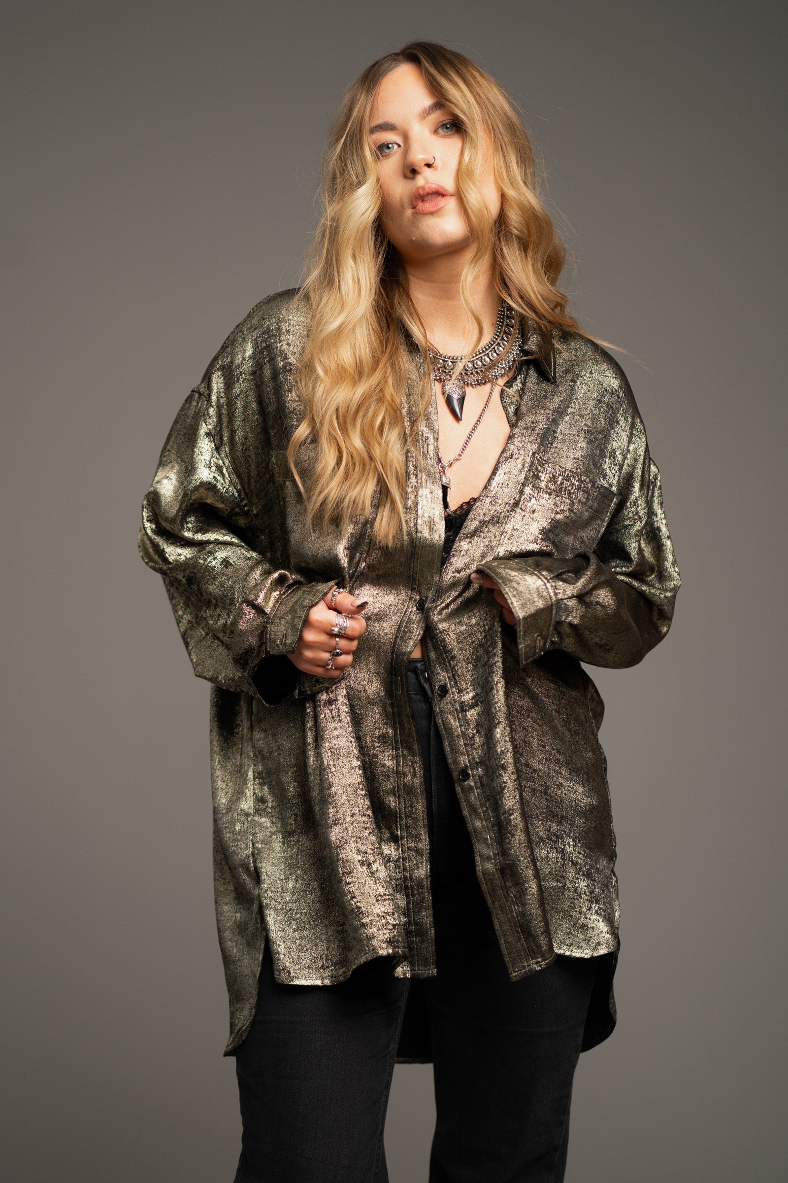 Luna Metallic Shirt