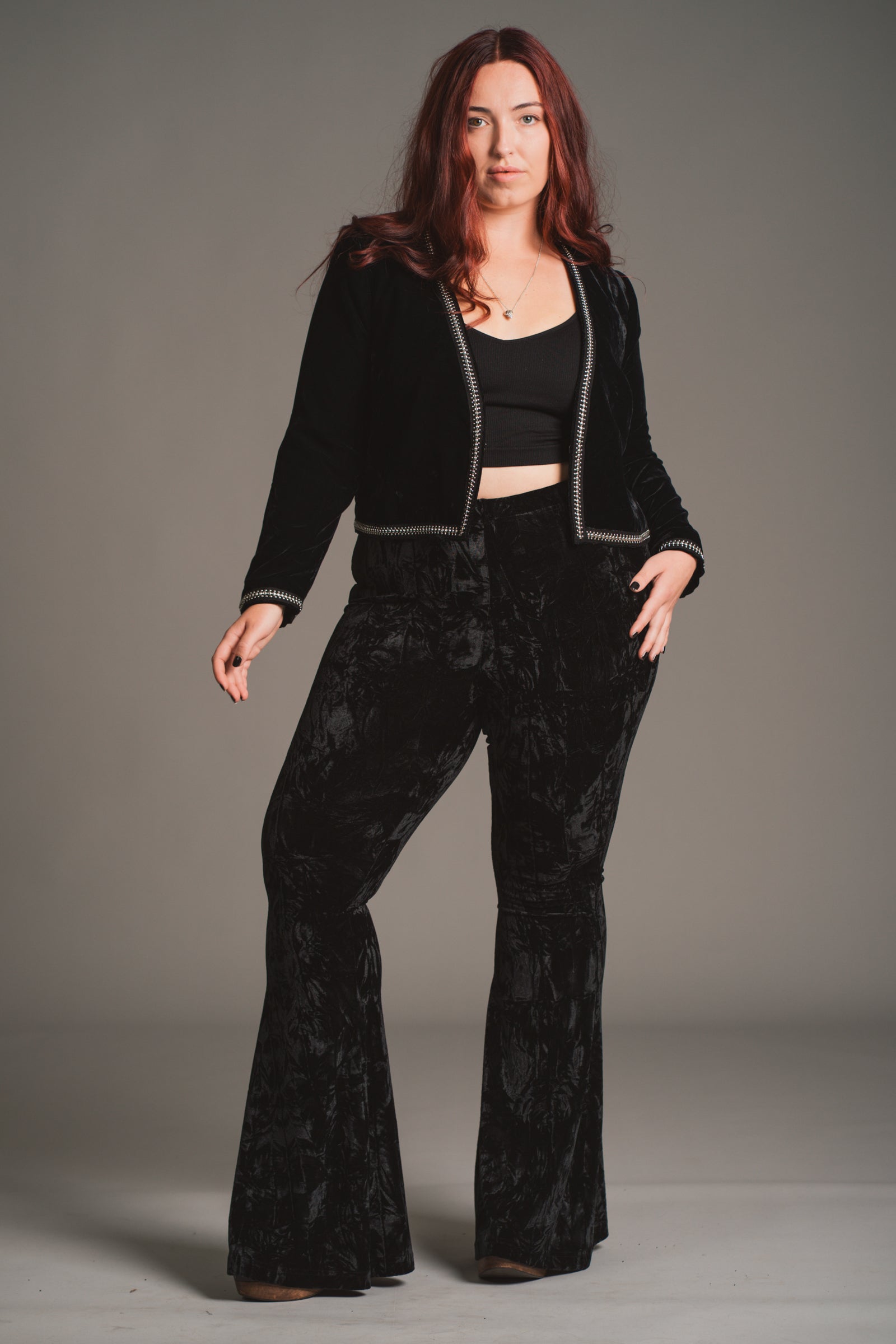 Metal Guru Studded Velvet Jacket