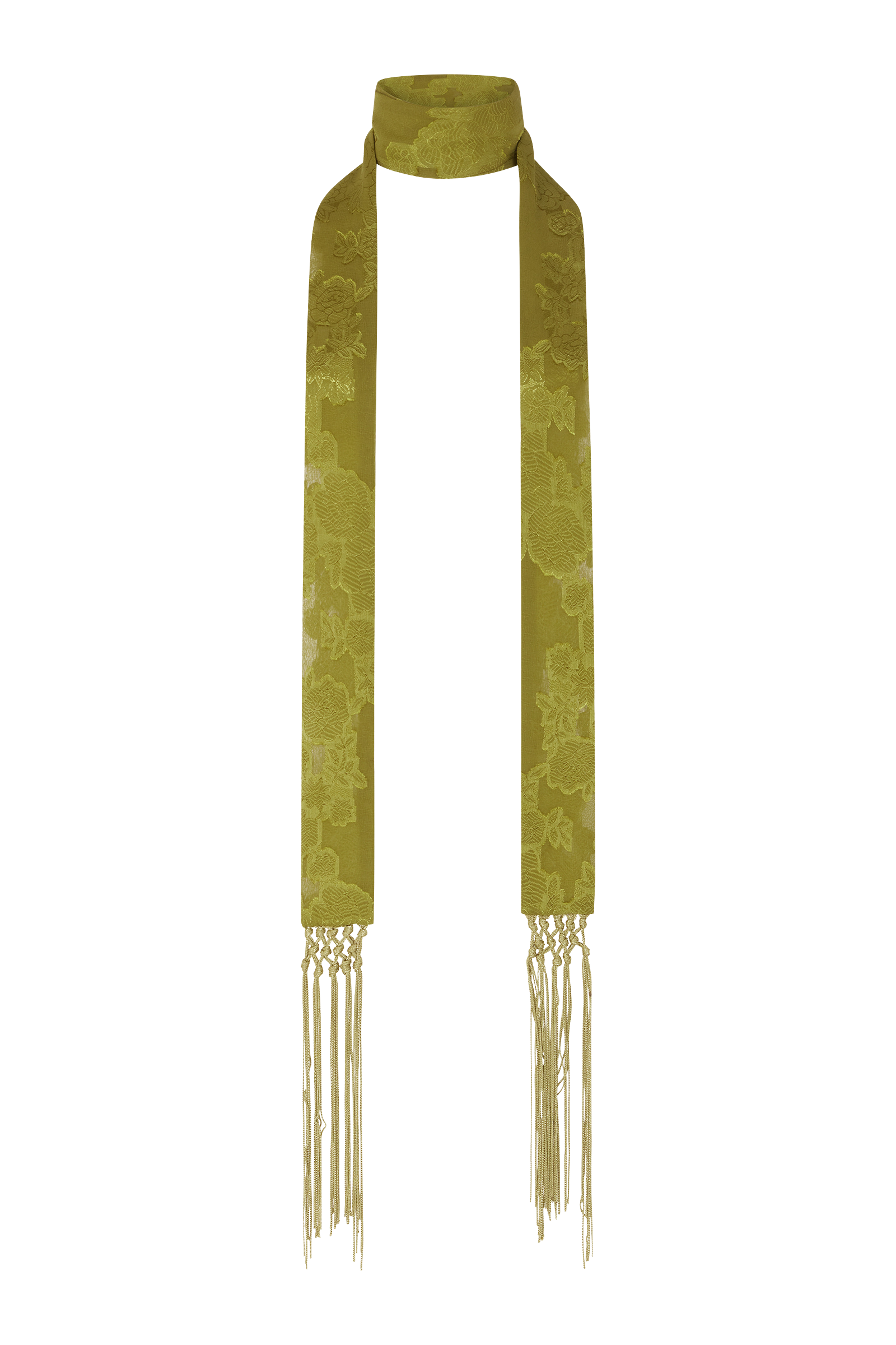Olive Skinny Scarf