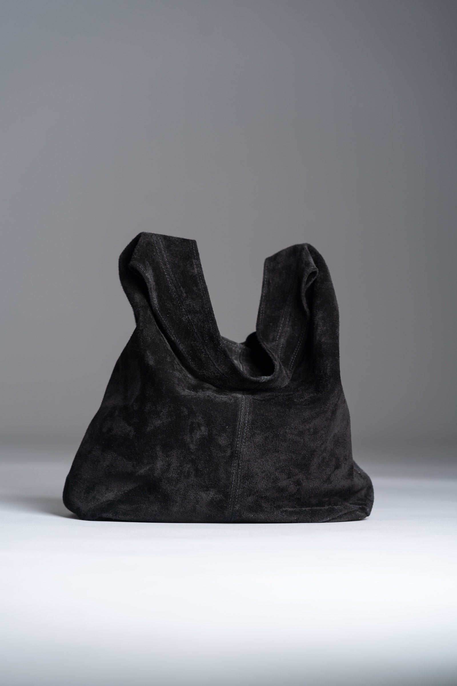 Olsen Black Genuine Suede Slouchy Bag