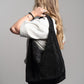 Olsen Black Genuine Suede Slouchy Bag