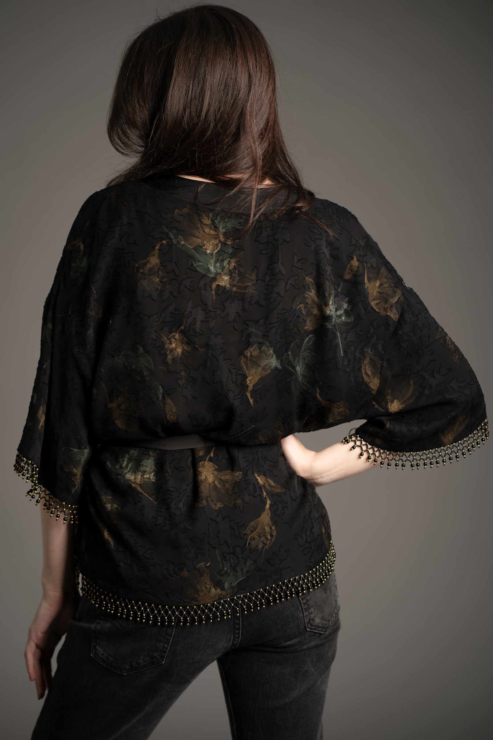 Ophelia Beaded Chiffon Kimono