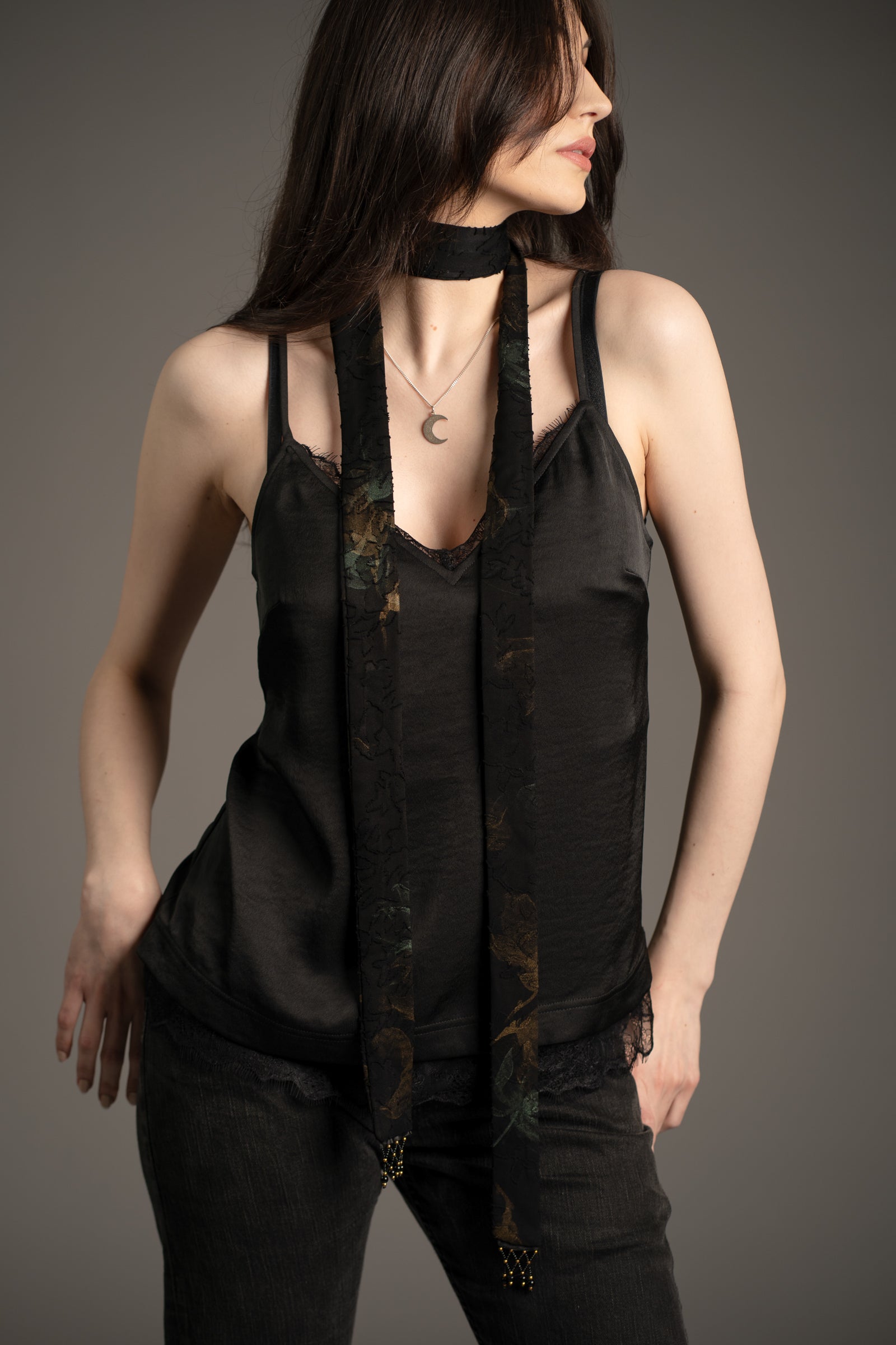 Ophelia Beaded Chiffon Scarf