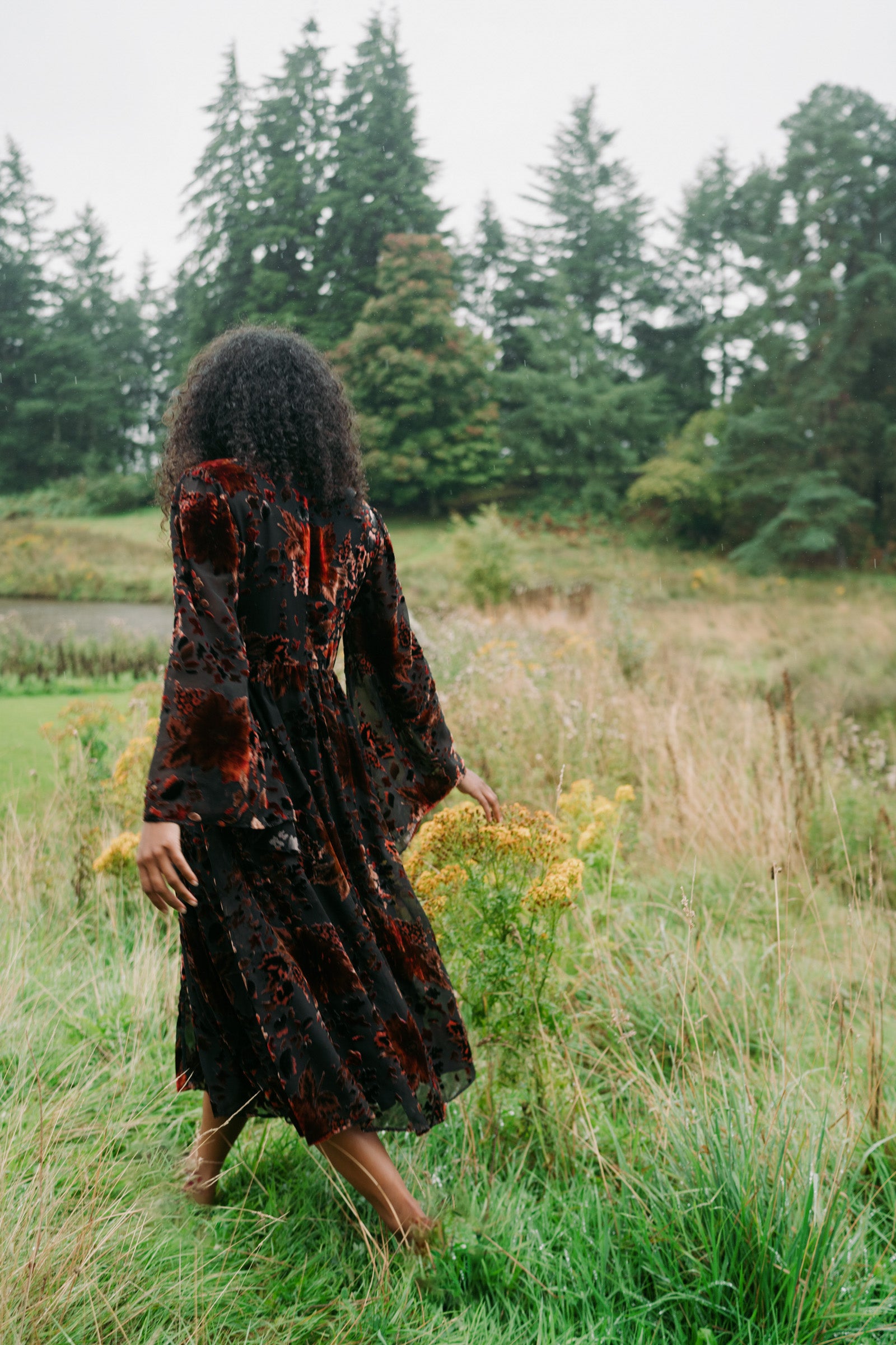Rooms on Fire Devore Midi Dress