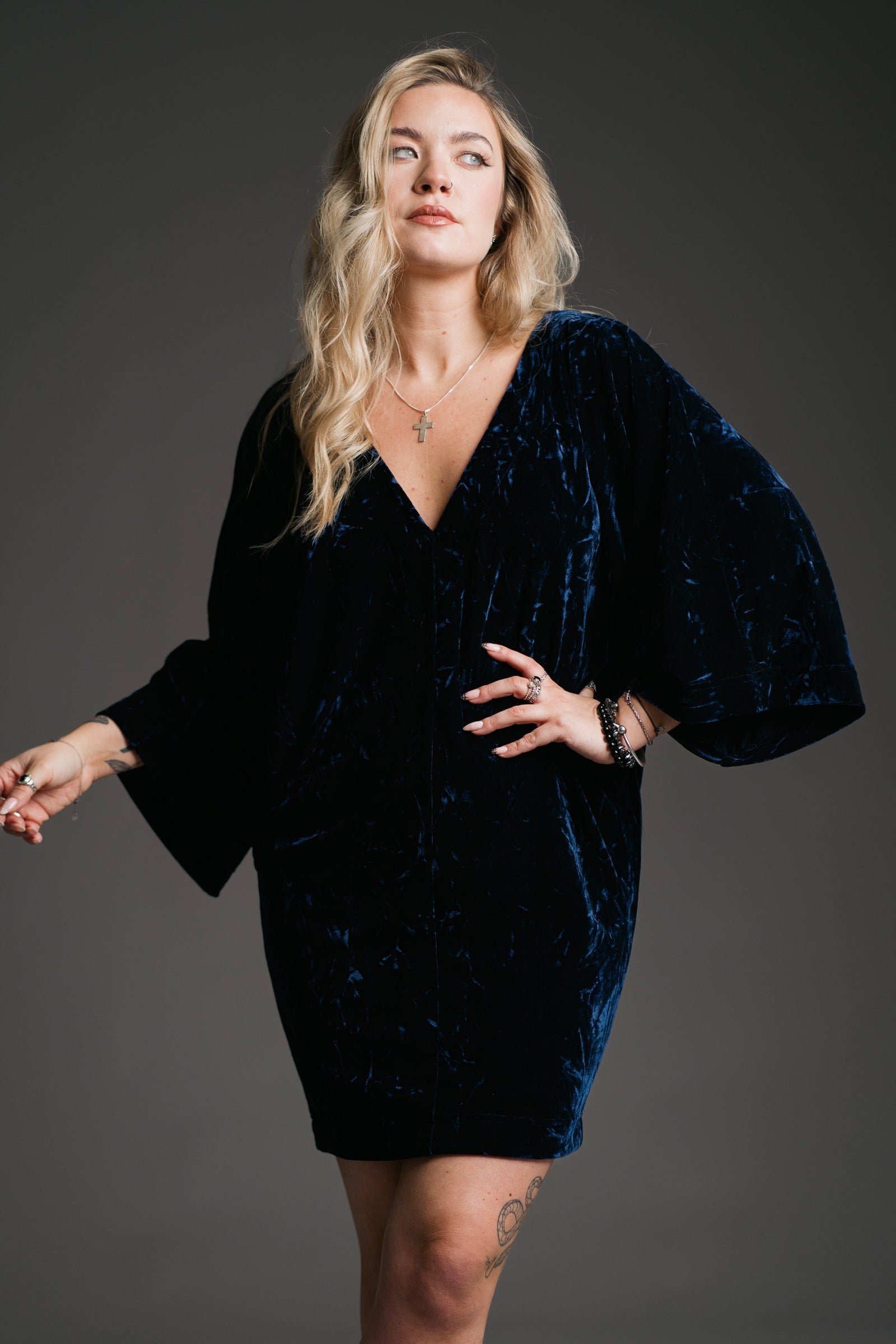 Midnight velvet dresses on sale