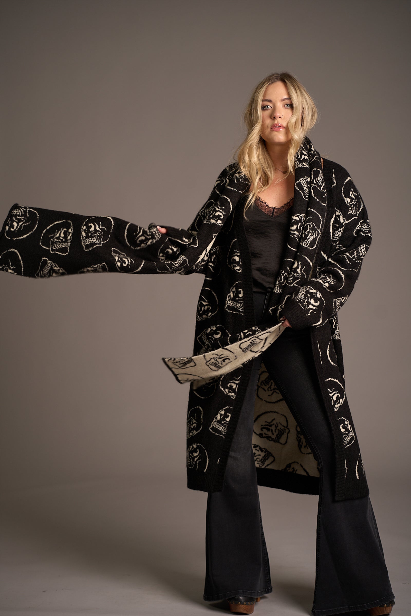 Skull Knit Cardigan