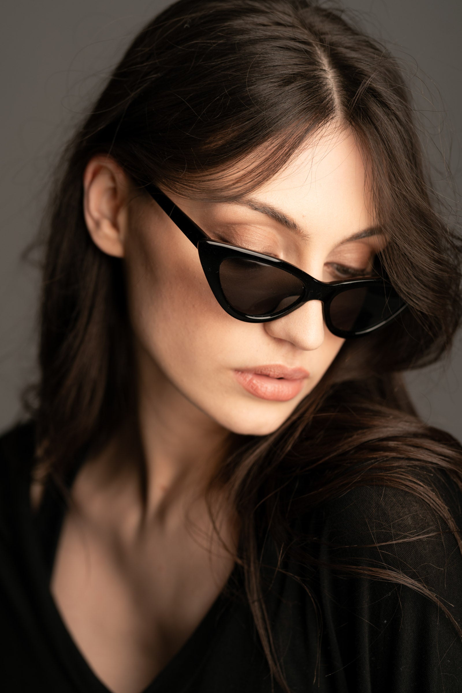 Sophia Black Cat Eye Shades
