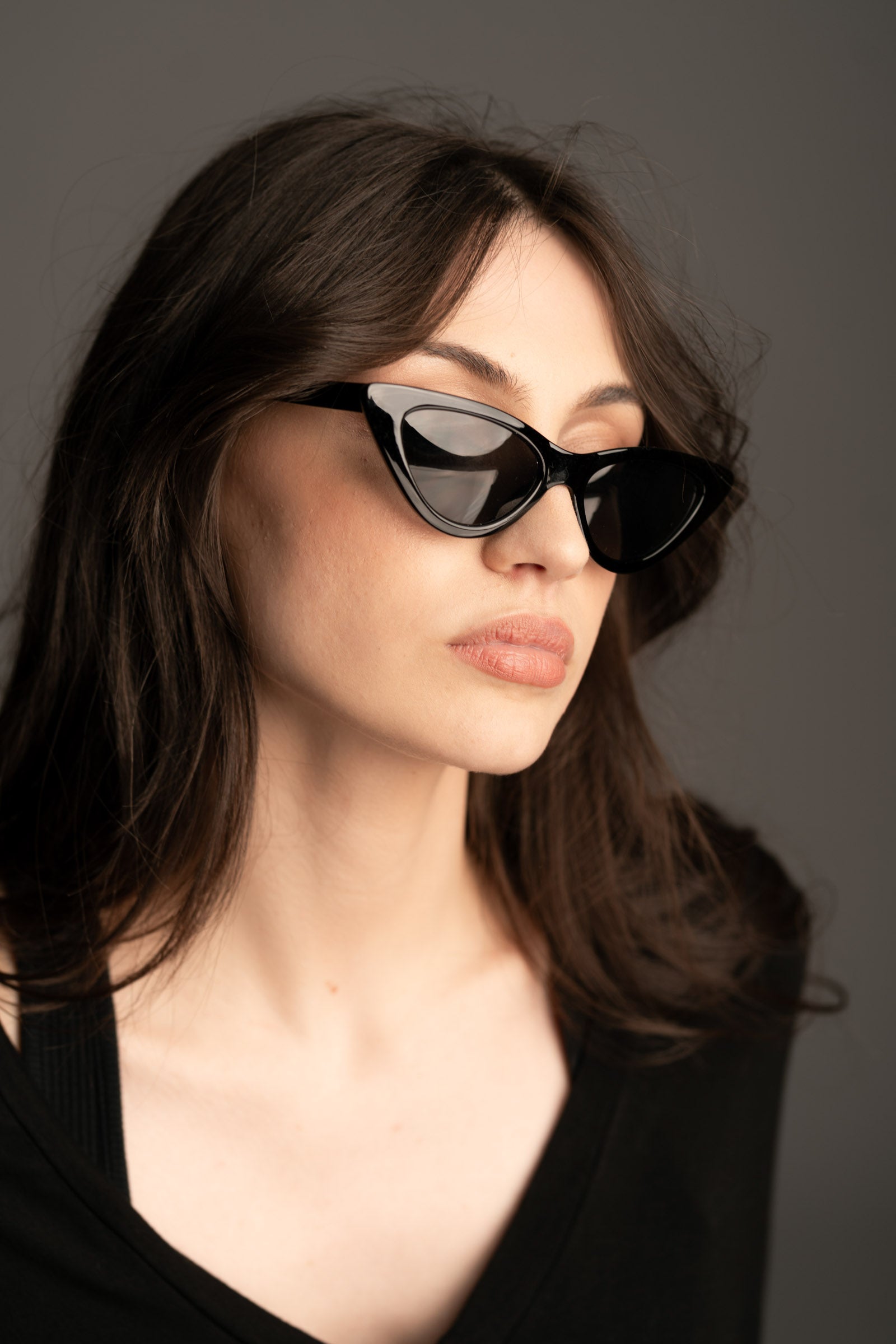 Sophia Black Cat Eye Shades