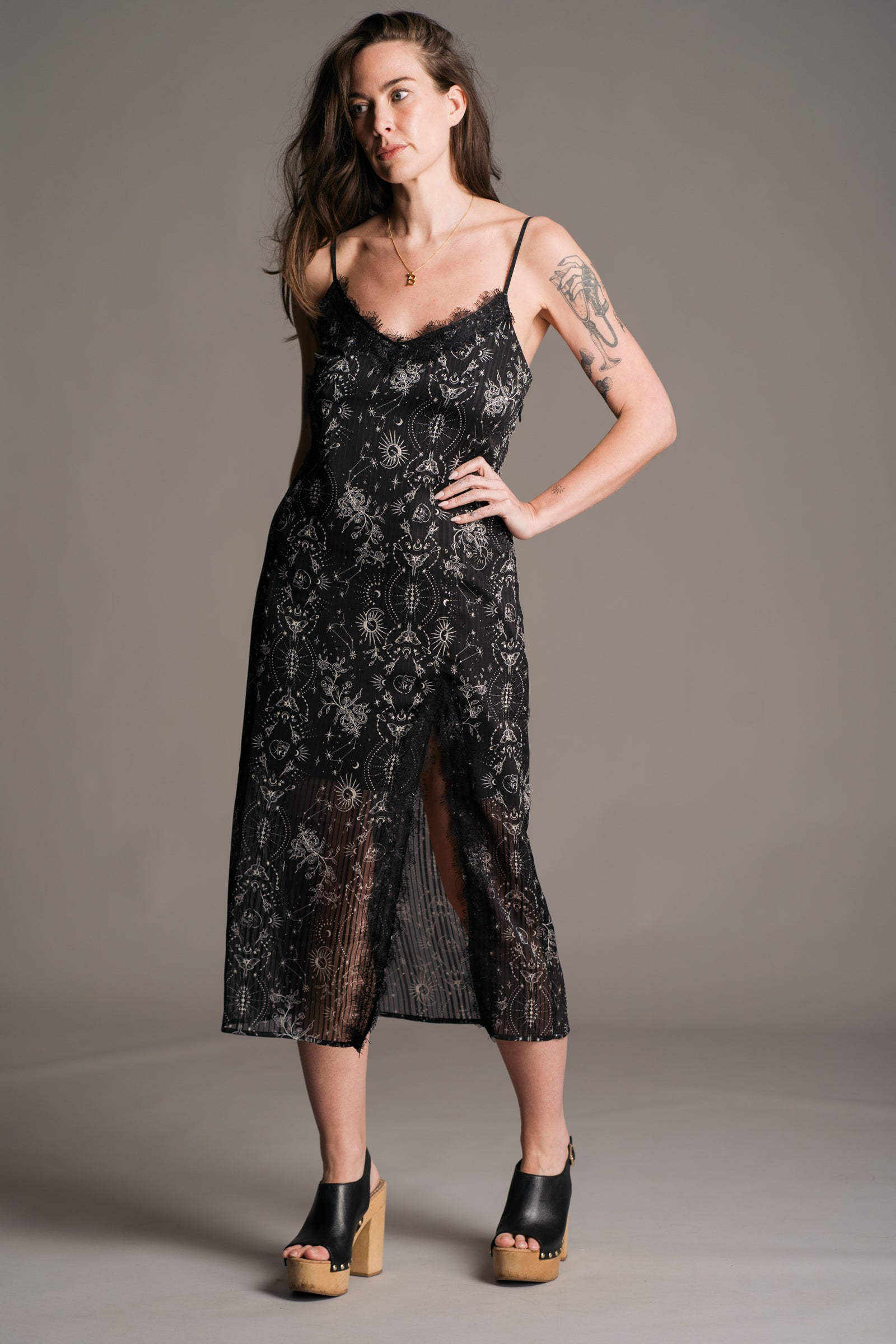 Little Lies Tattoo Slip Dress