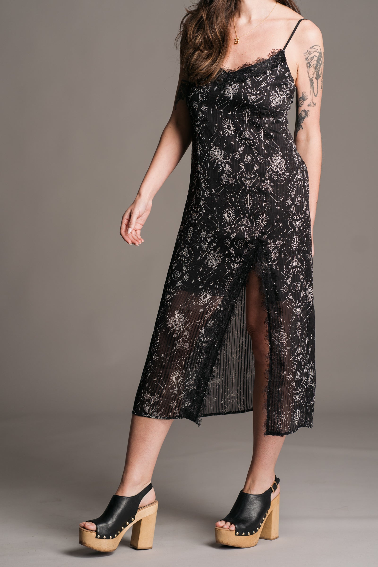 Little Lies Tattoo Slip Dress