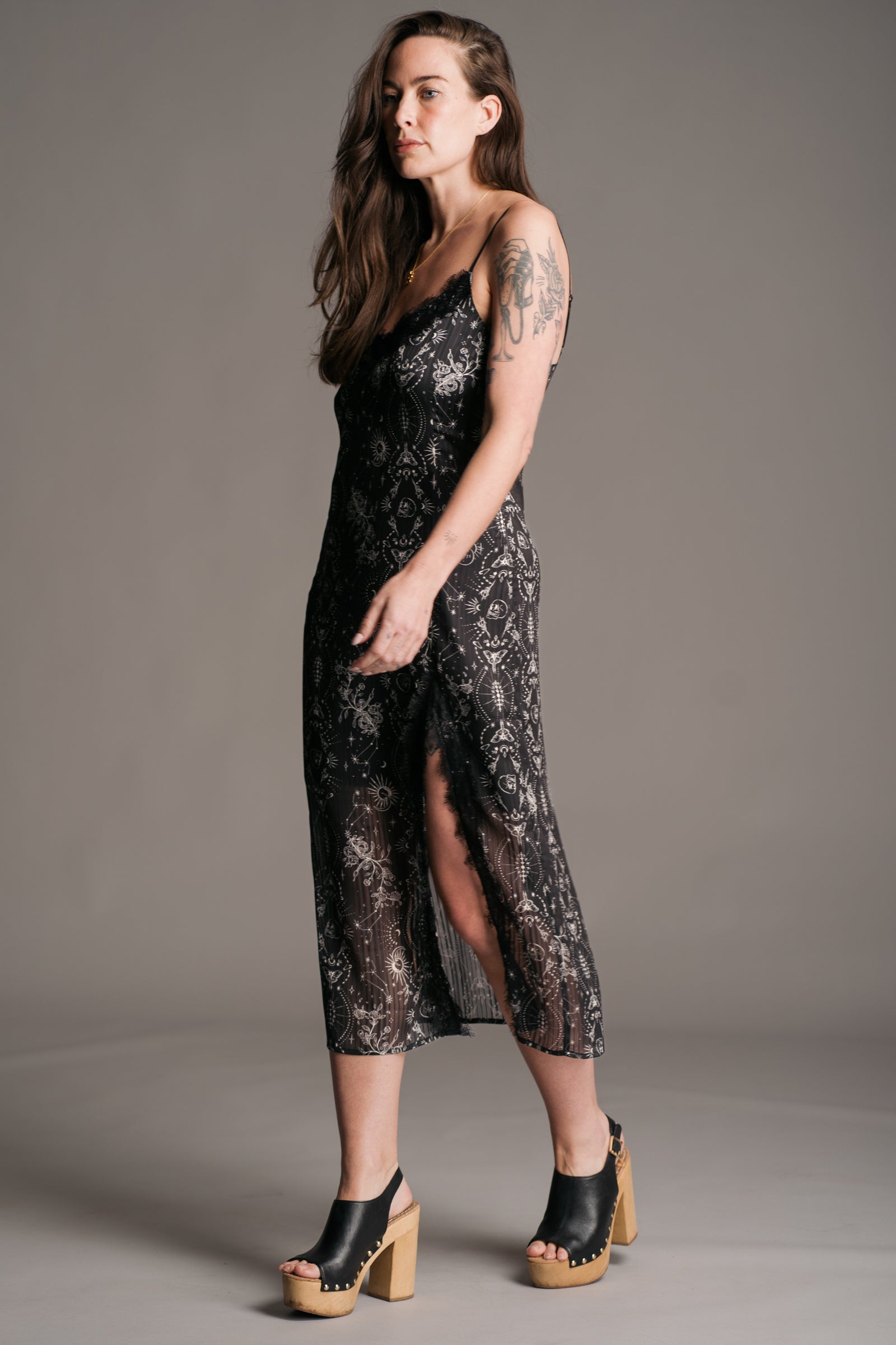 Little Lies Tattoo Slip Dress