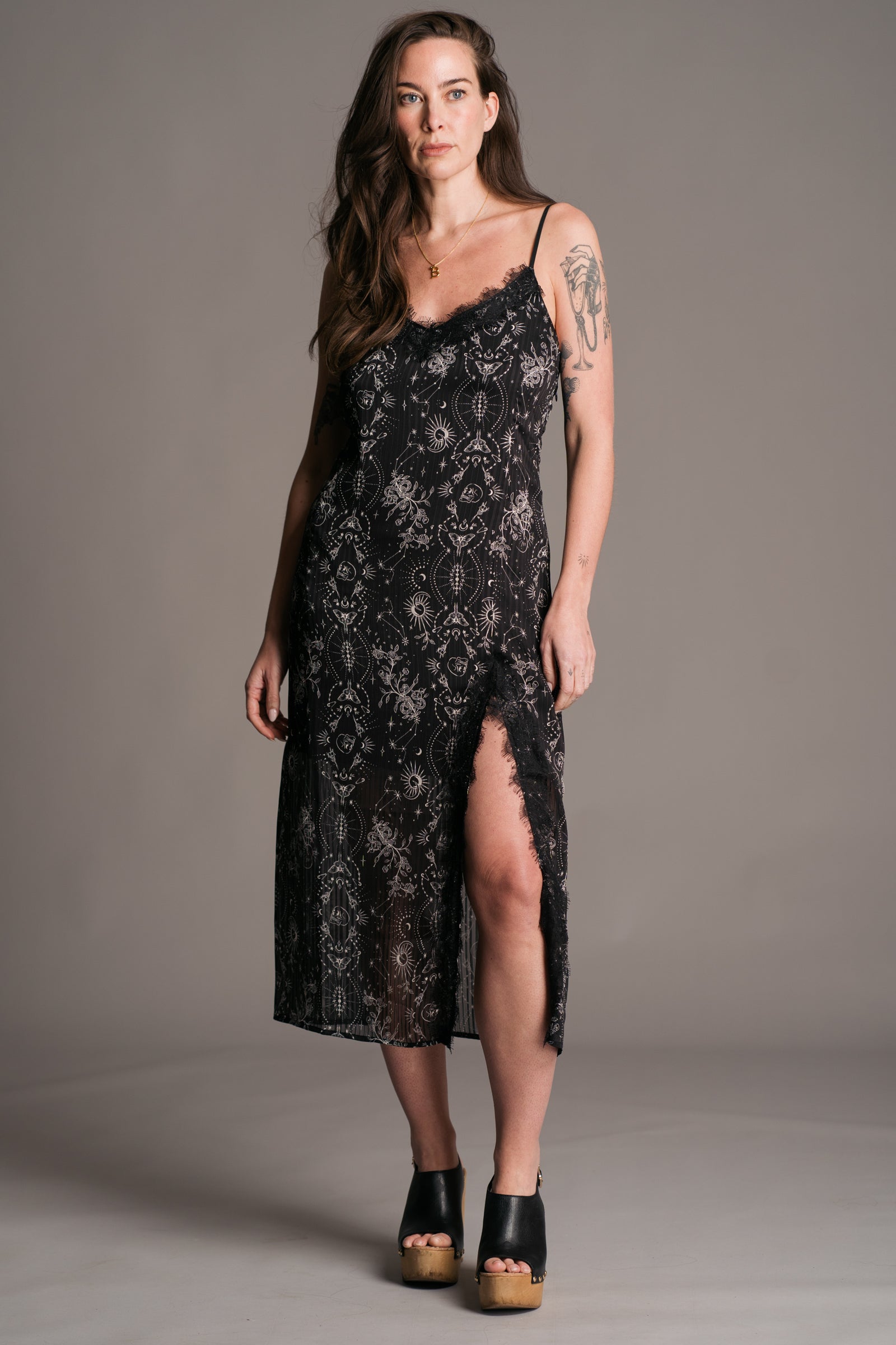 Little Lies Tattoo Slip Dress