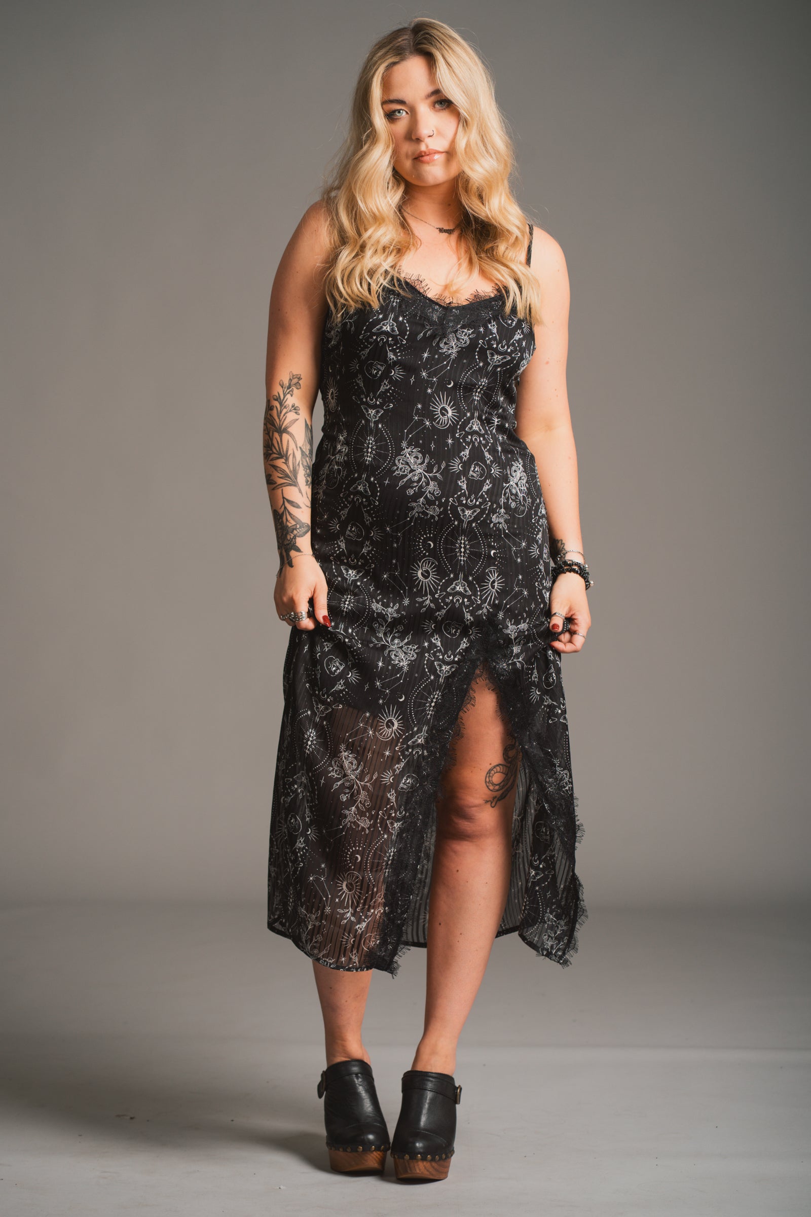 Little Lies Tattoo Slip Dress