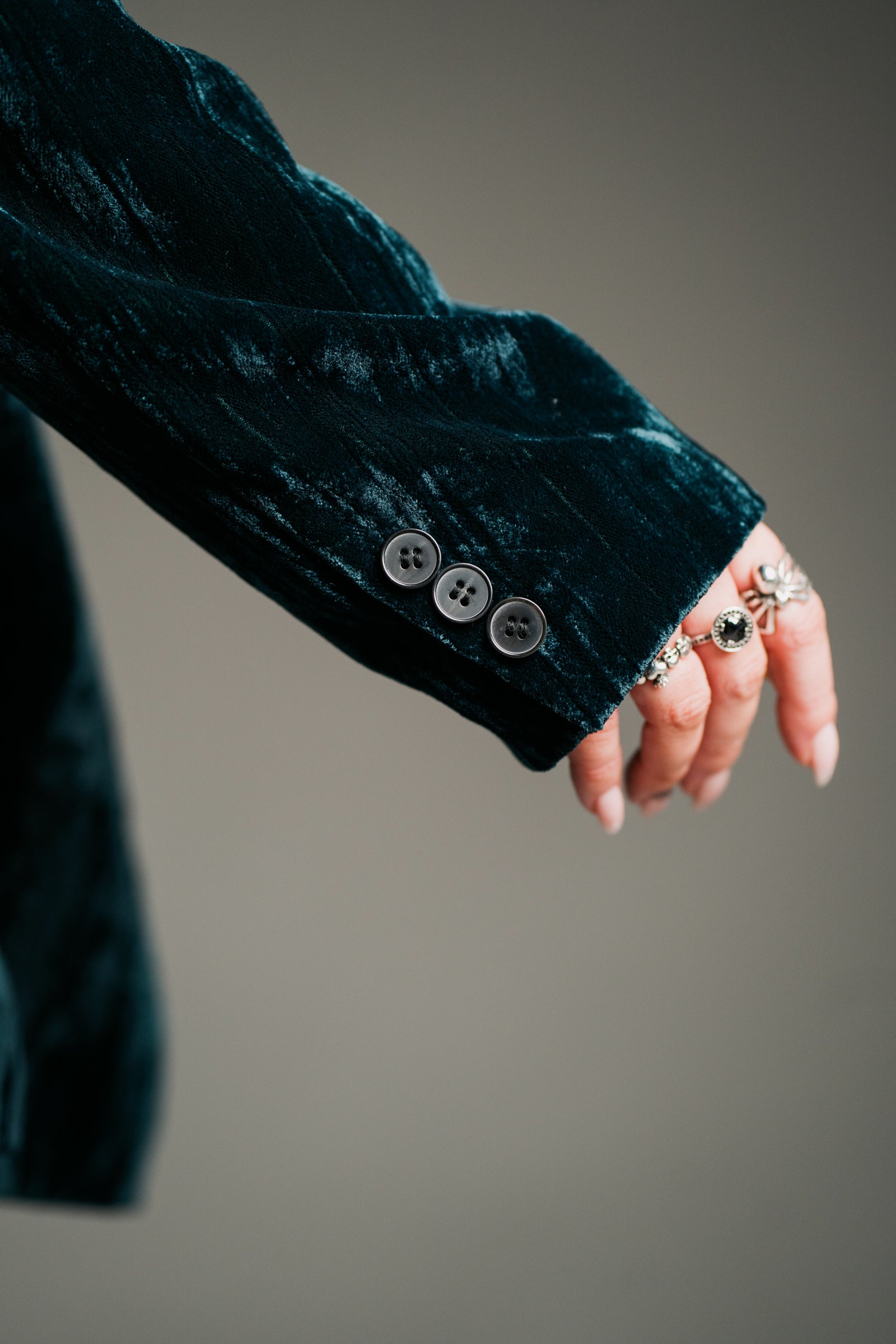 Jagger Teal Velvet Blazer