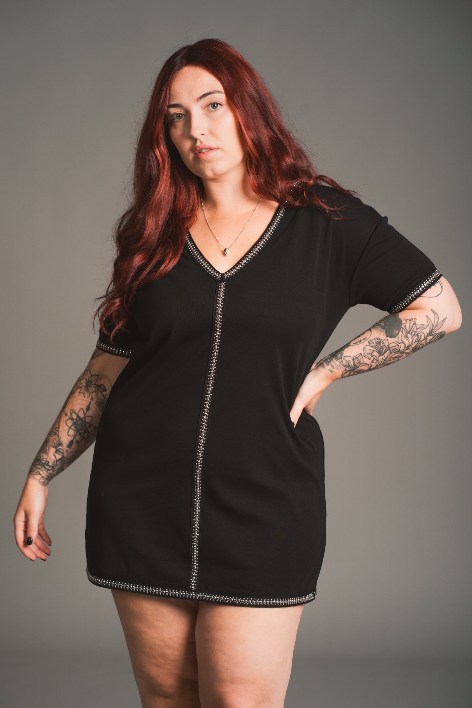Ziggy Studded T-Shirt Dress
