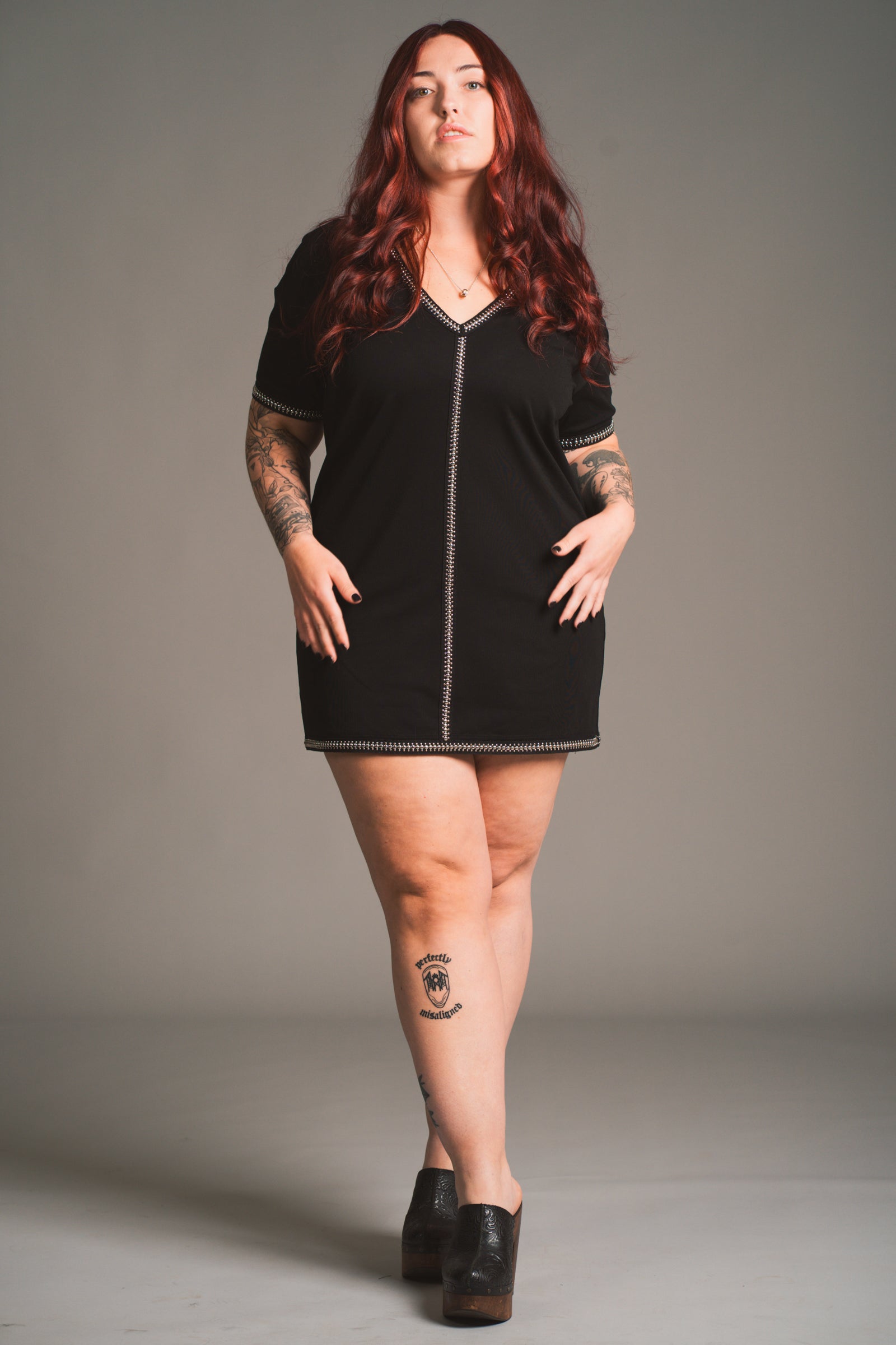 Ziggy Studded T-Shirt Dress