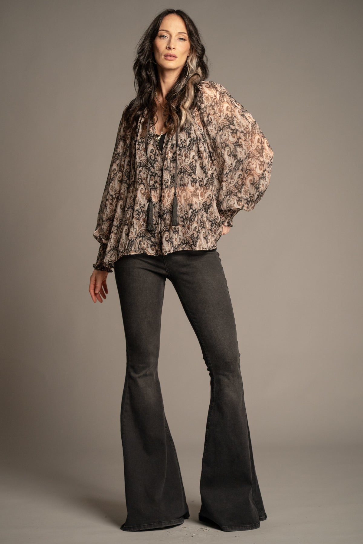 Eleanor Paisley Smock Top